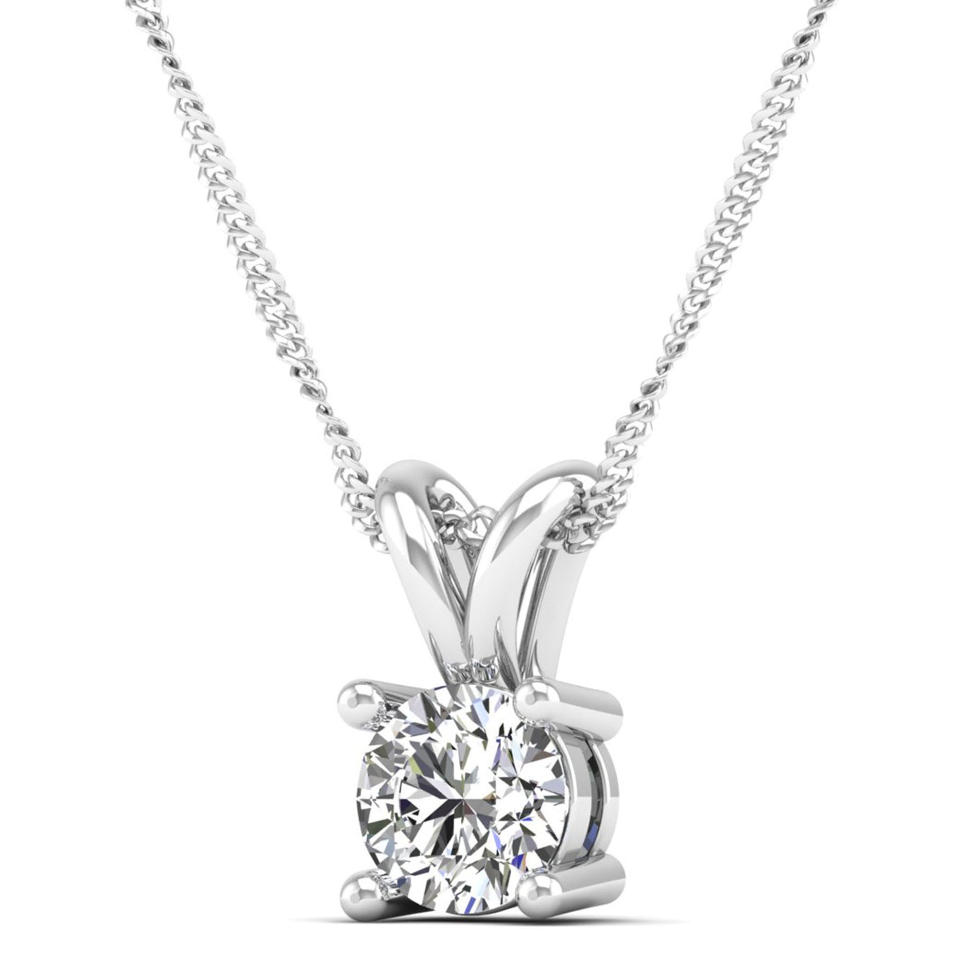 Round Cut Lab Grown Diamond  Pendant 2.5 Carat
