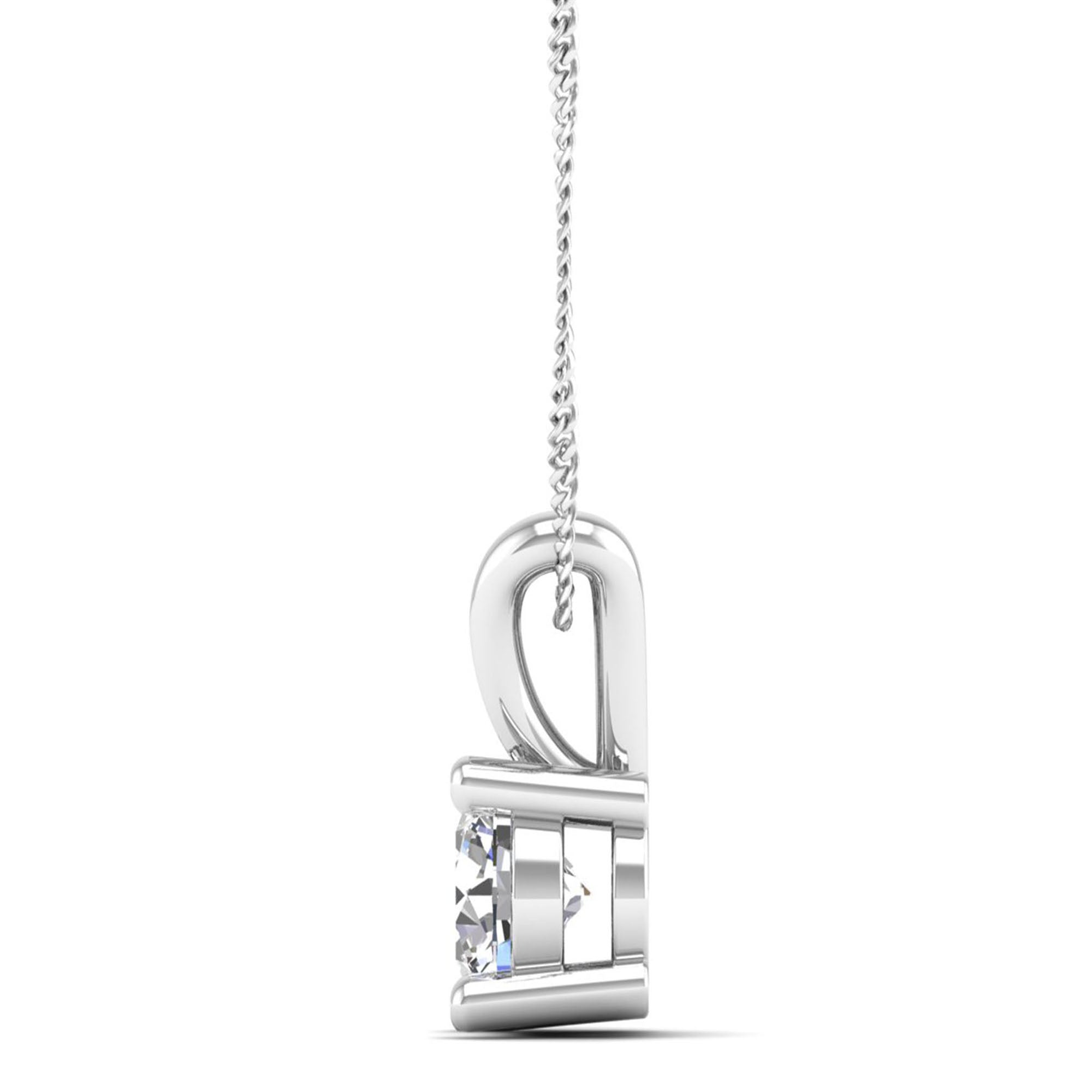 Round Cut Lab Grown Diamond  Pendant 2.5 Carat