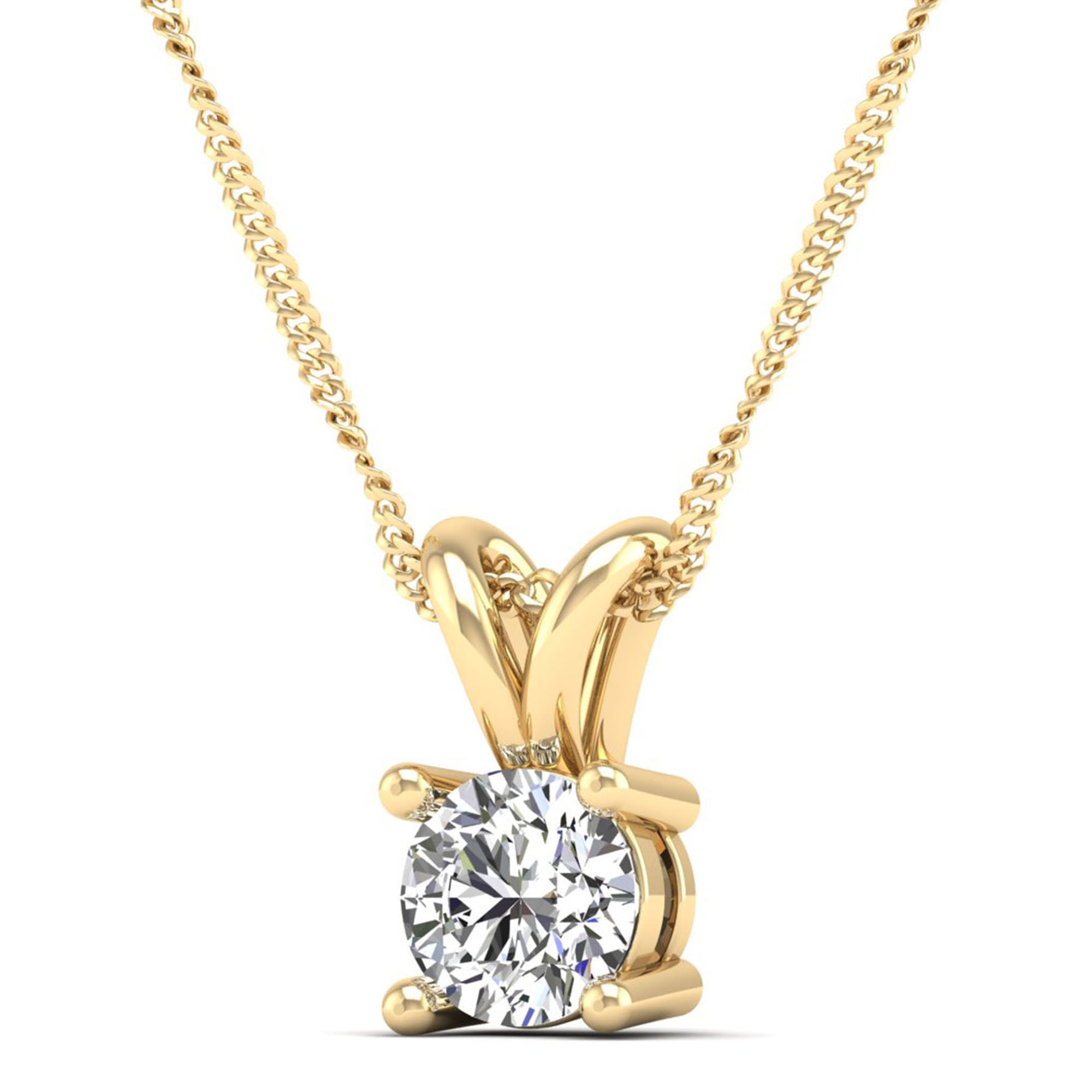 Round Cut Lab Grown Diamond  Pendant 2.5 Carat