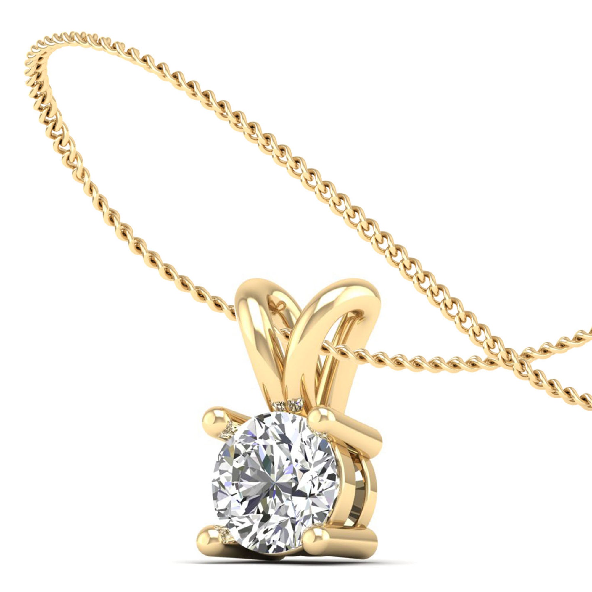 Round Cut Lab Grown Diamond  Pendant 2.5 Carat