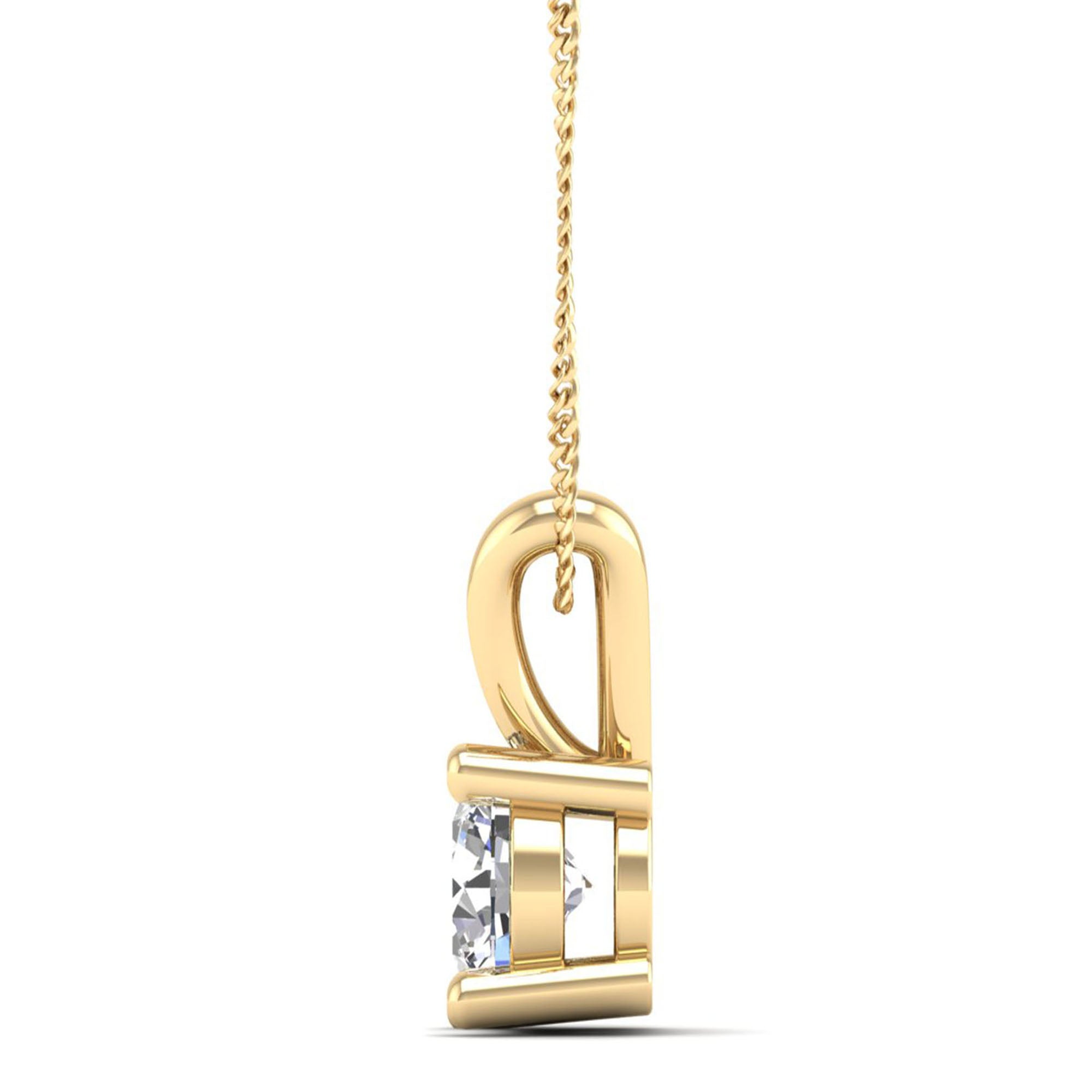 Round Cut Lab Grown Diamond Pendant  3.0 Carat