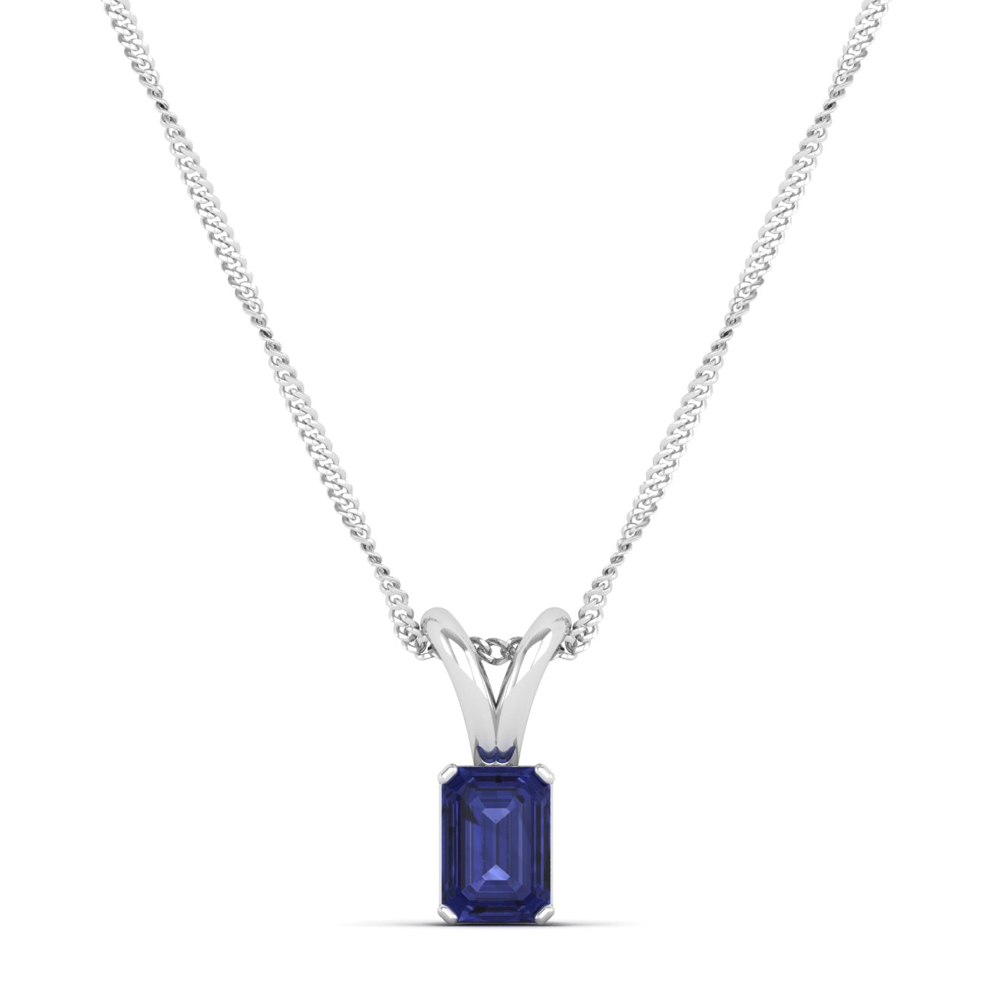 Emerald Cut Tanzanite Pendant  0.50 Carat