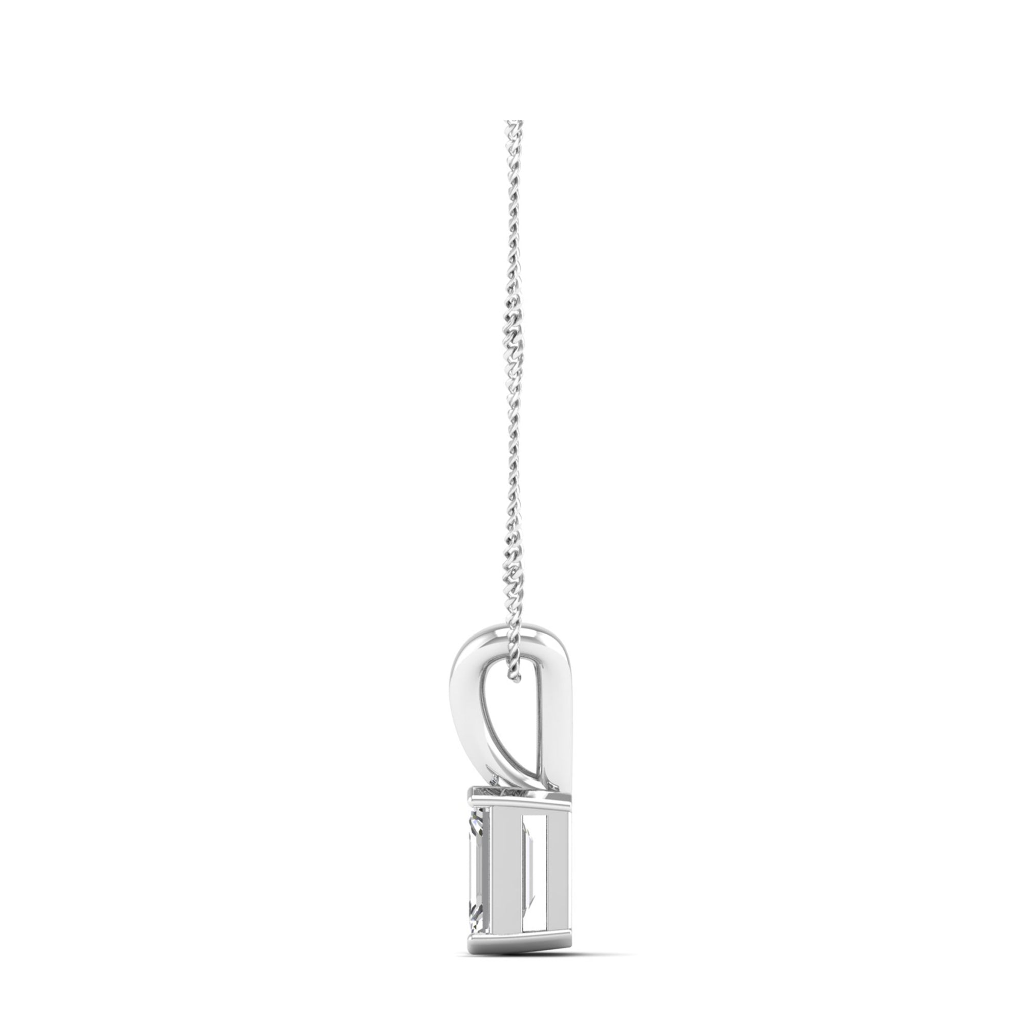 Emerald Cut Lab Grown Diamond Pendant 0.50 Carat