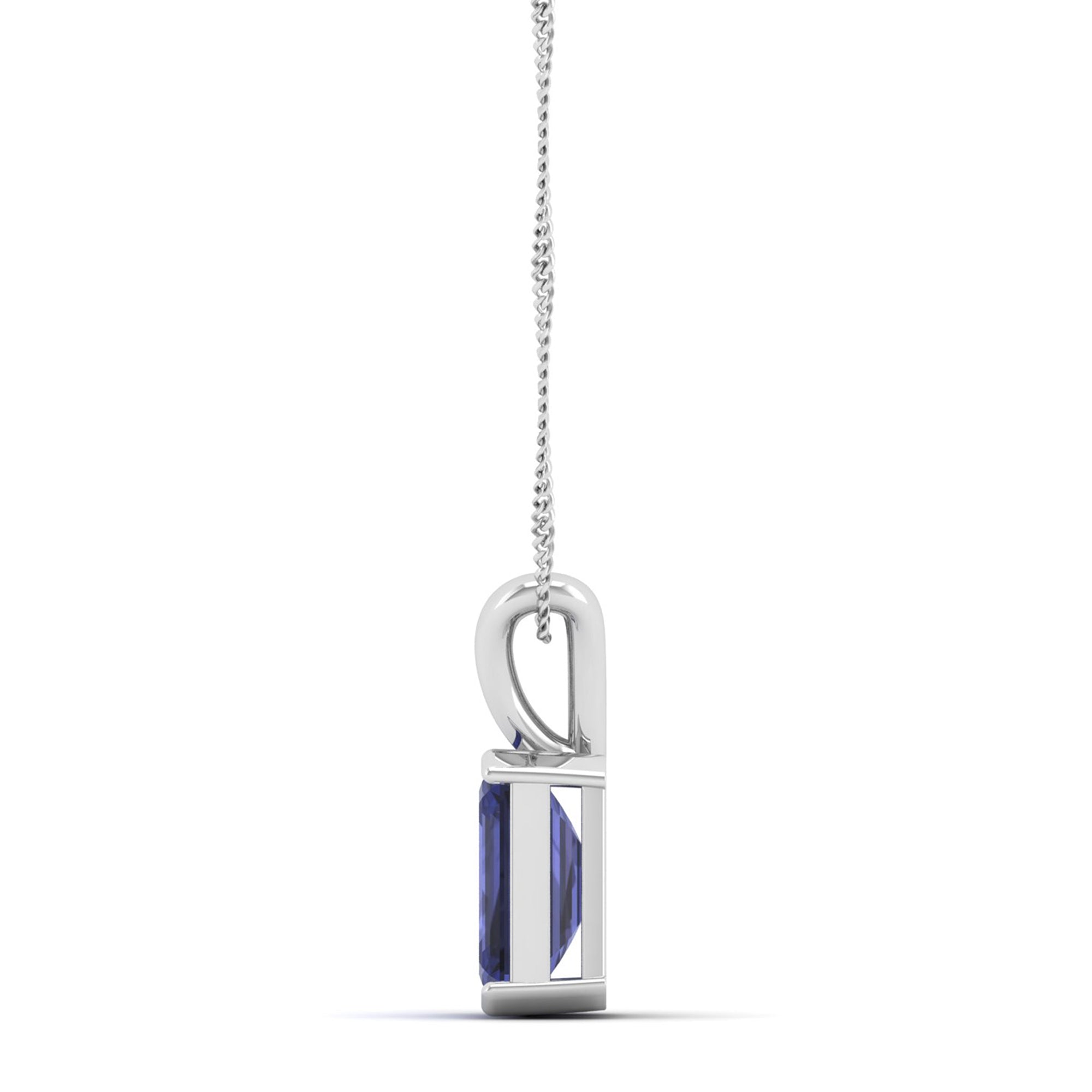 Emerald Cut Tanzanite Gemstone Pendant  1.50 Carat