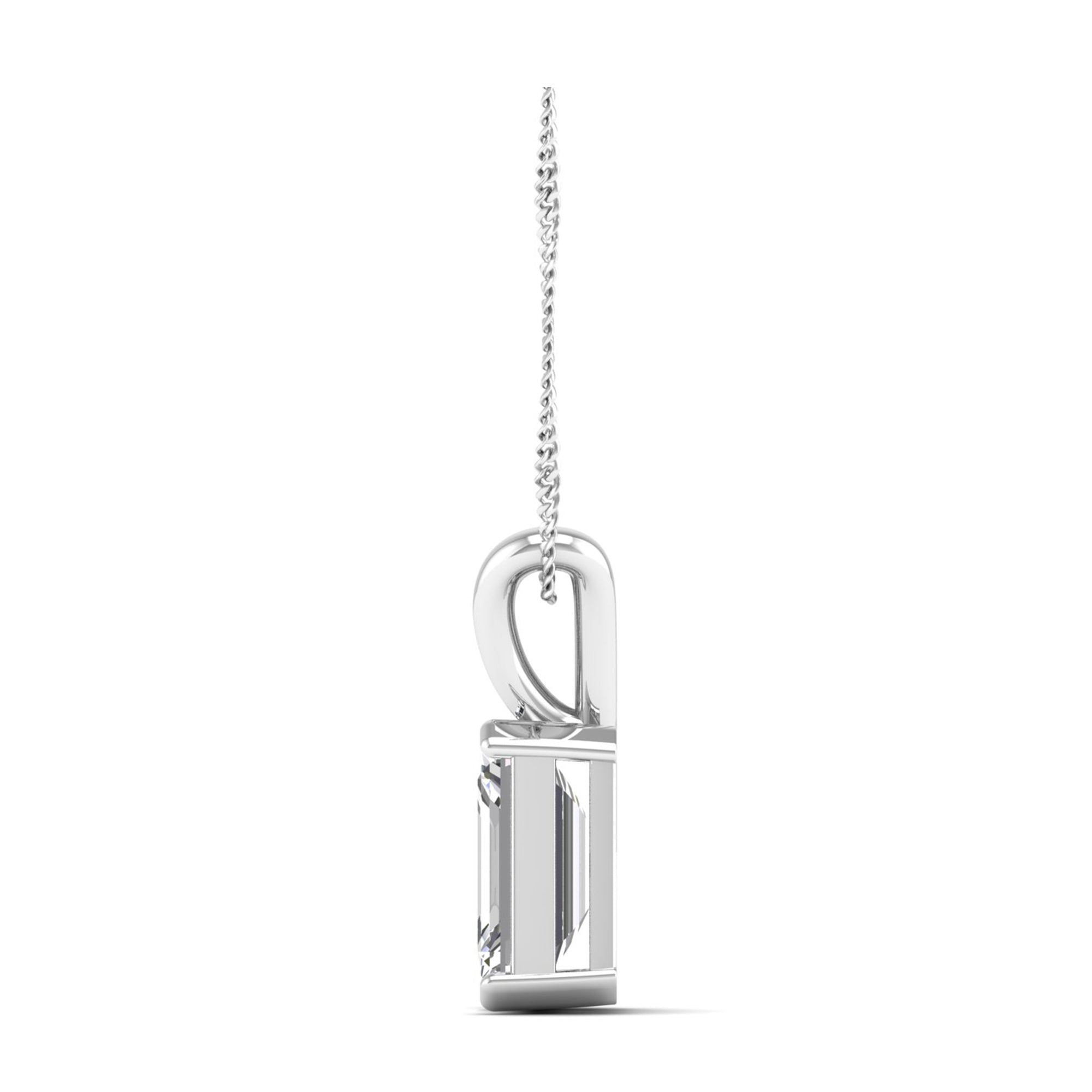 Emerald Cut Lab Grown Diamond Pendant  2.0 Carat