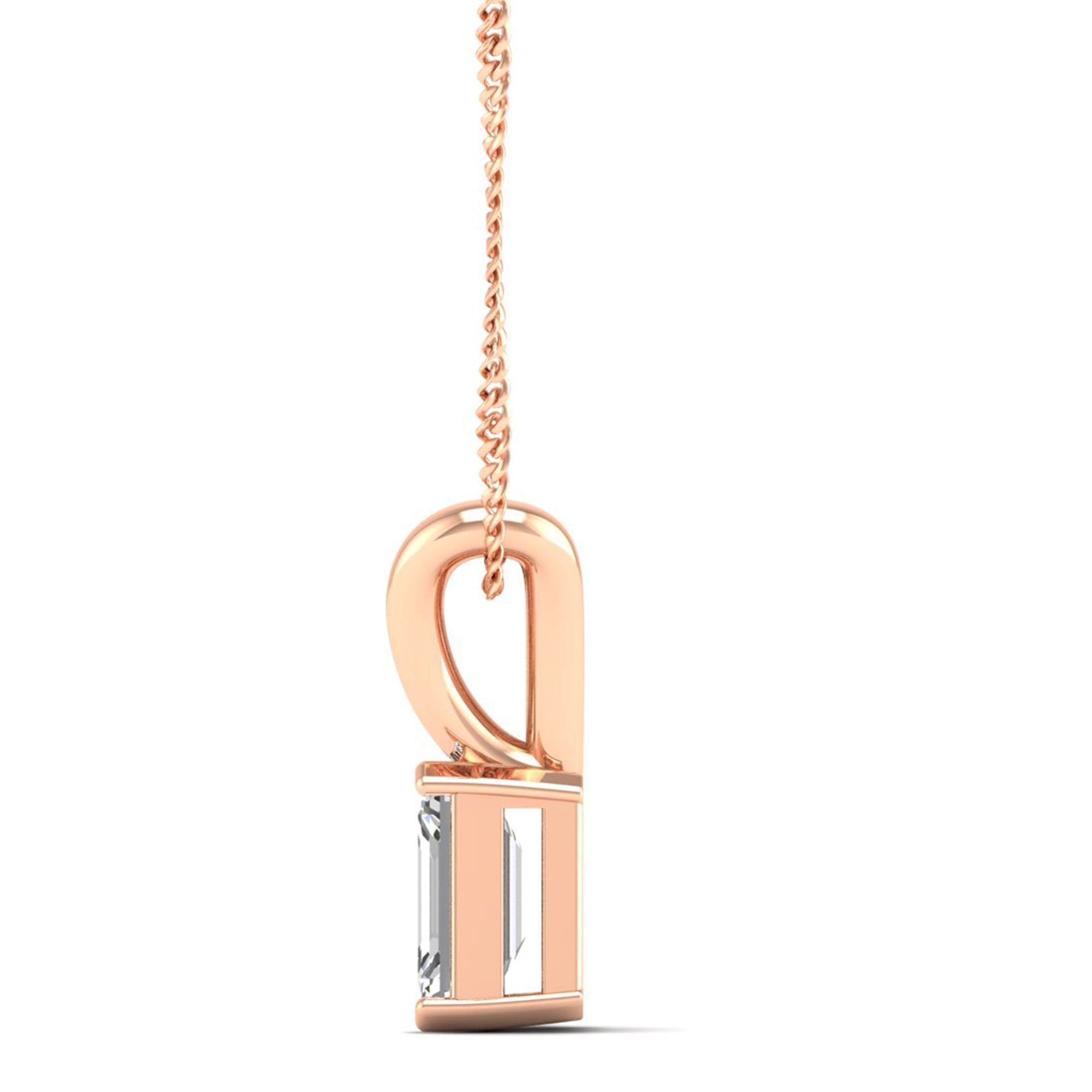 Emerald Cut Lab Grown Diamond Pendant  2.50 Carat