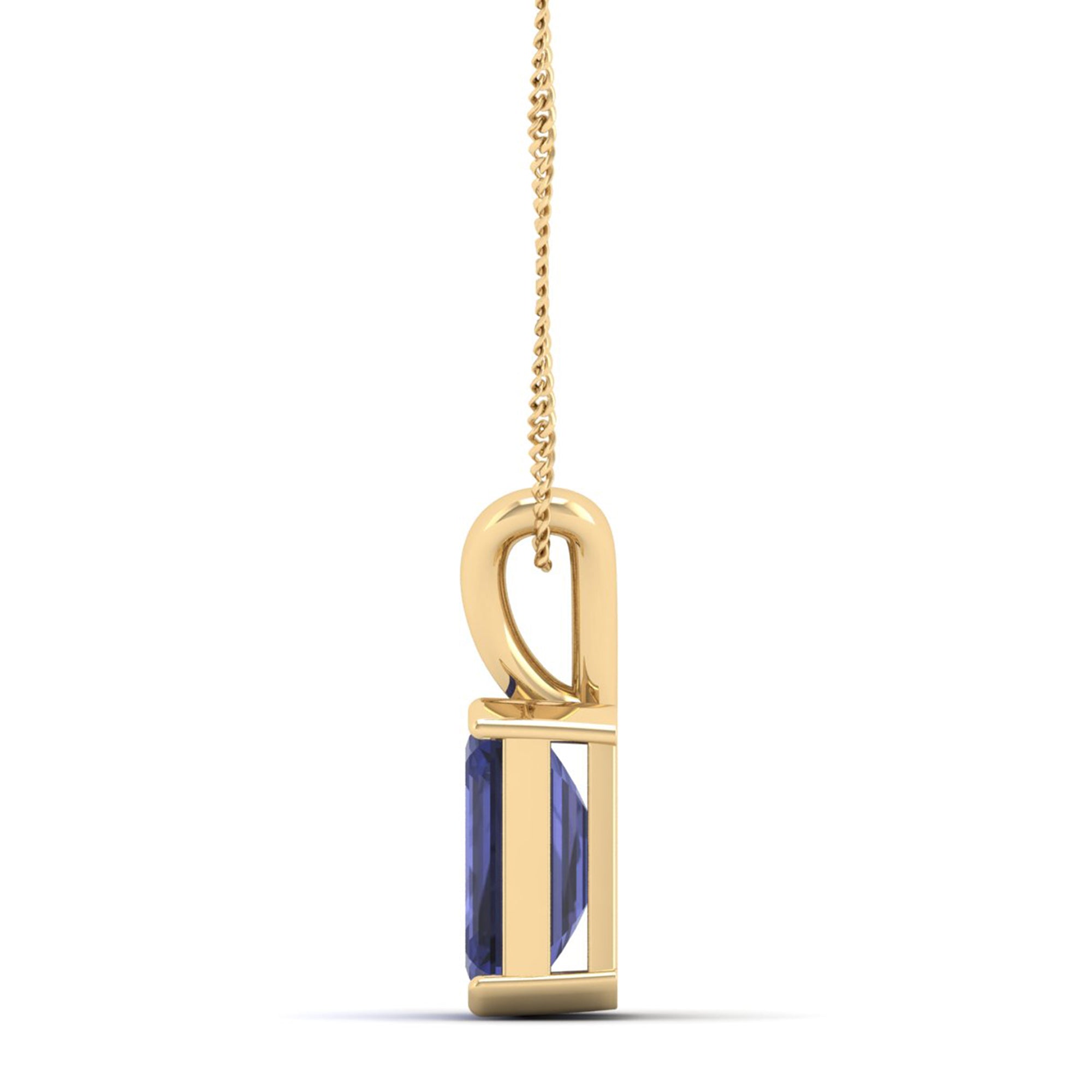 Emerald Cut Tanzanite Gemstone Pendant 2.50 Carat