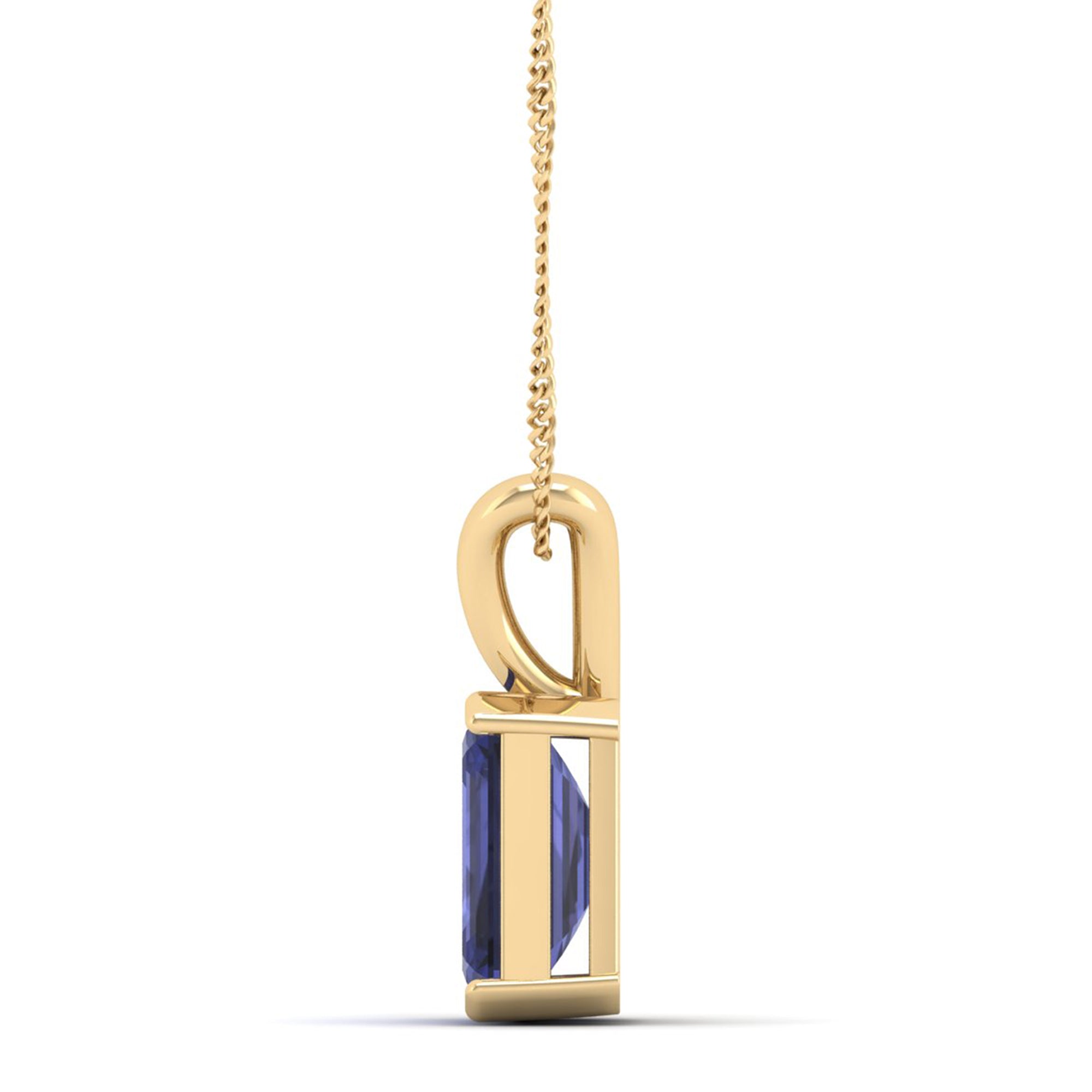 Emerald Cut Tanzanite Gemstone Pendant  3.0 Carat