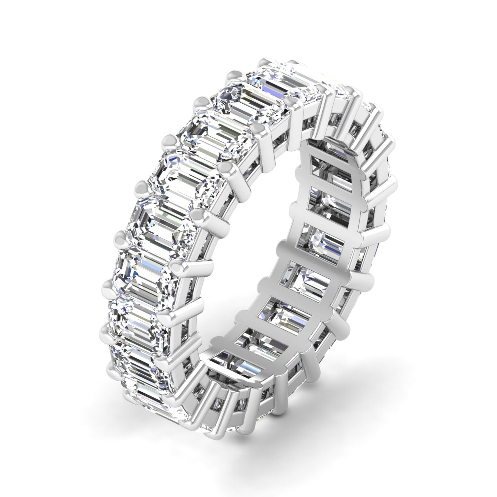 Emerald Cut Full Eternity Band 21pcs