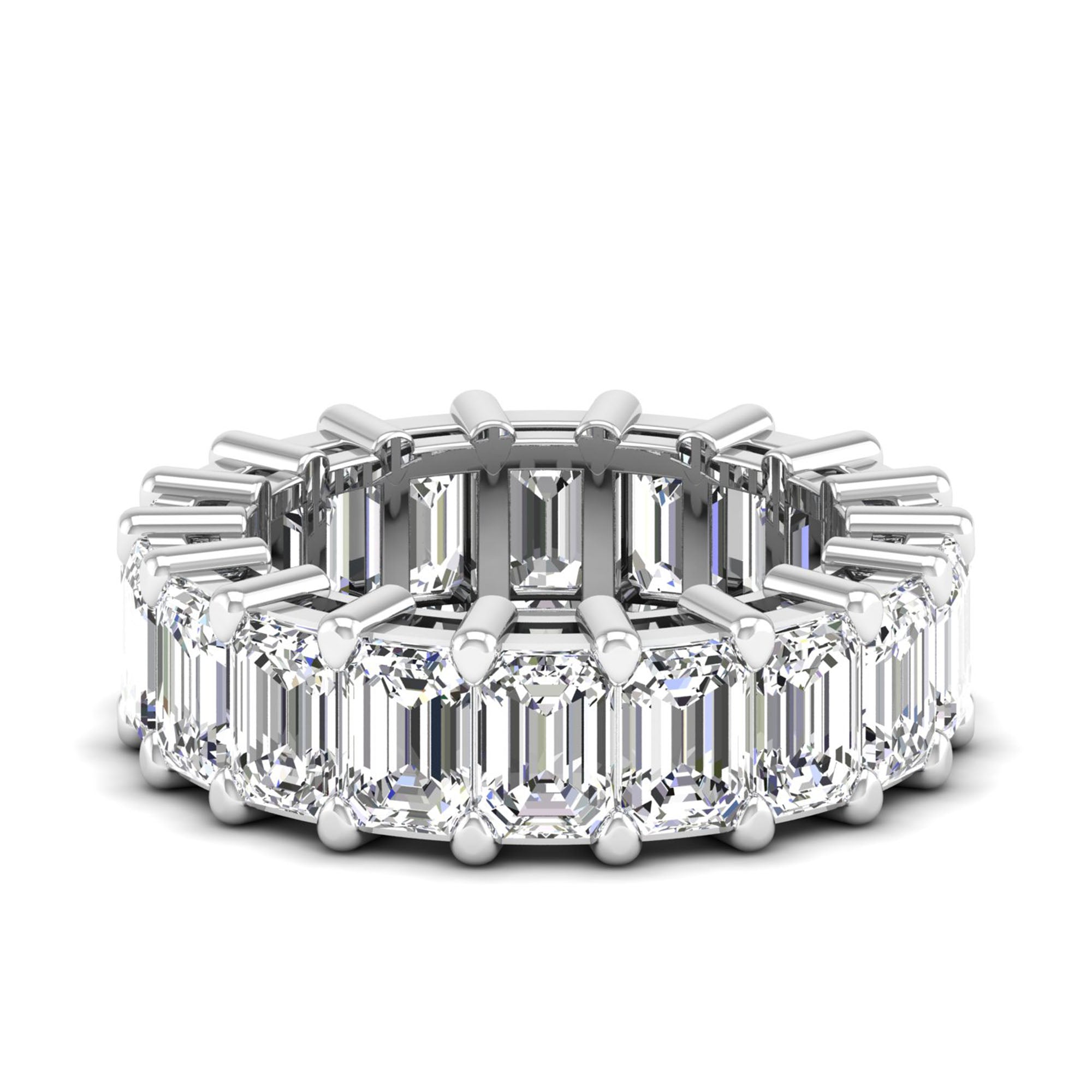 Emerald Cut Full Eternity Band 18pcs
