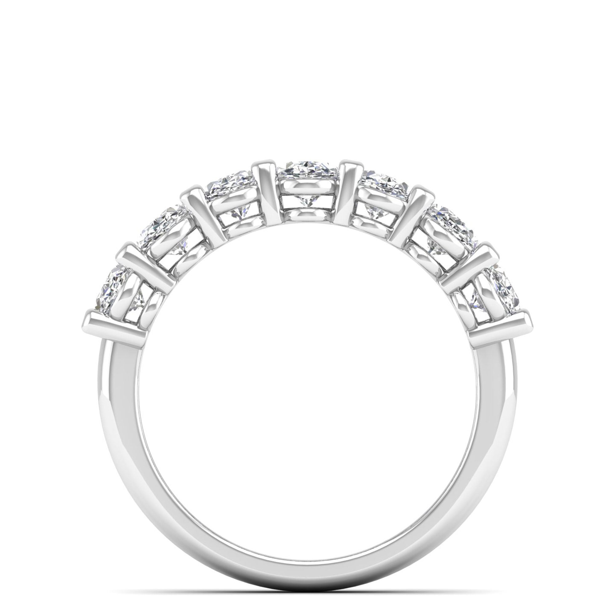 Oval Lab-Grown Diamond Ring-(7-stone, 5.3x3.8)