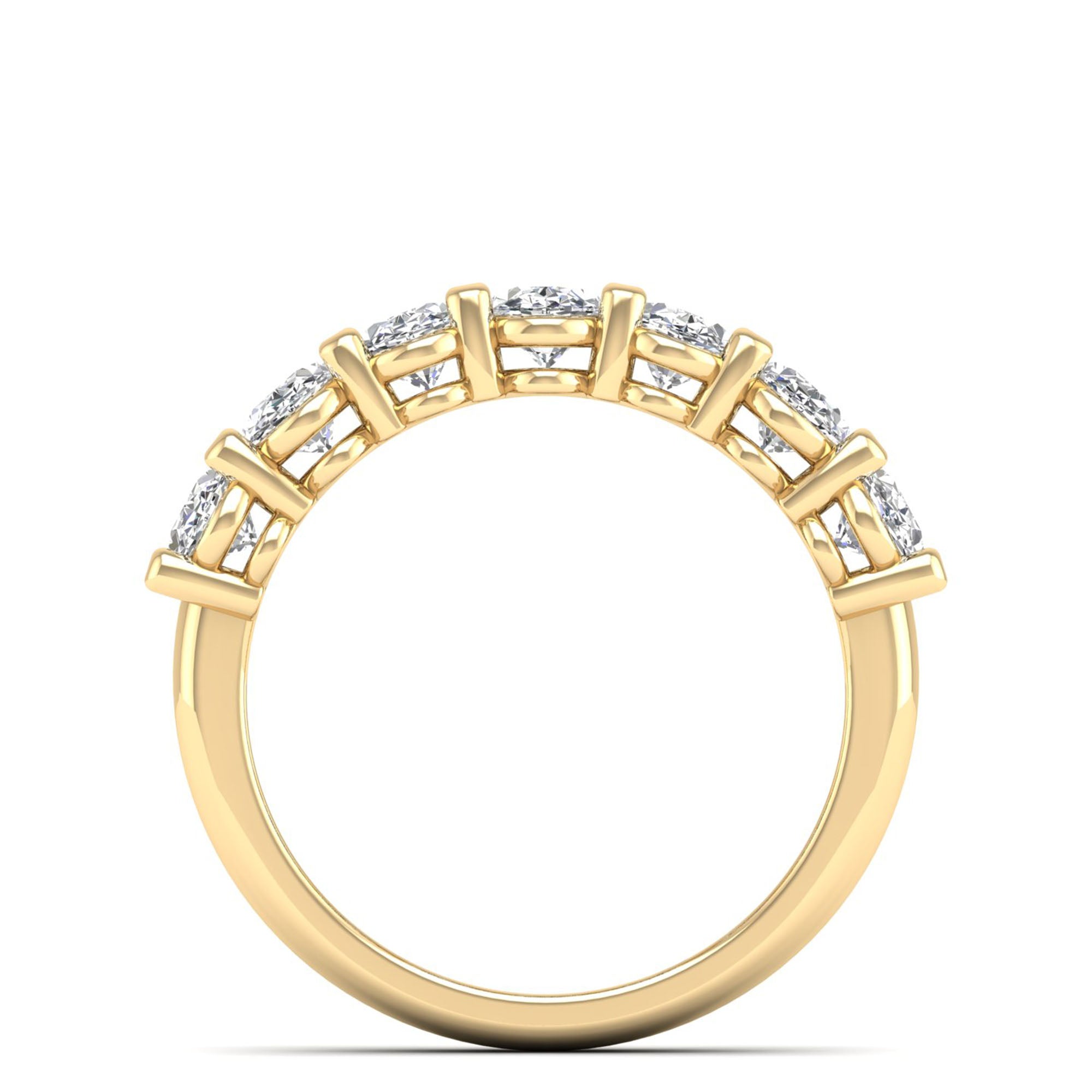 Oval Lab-Grown Diamond Ring-(7-stone, 5.3x3.8)