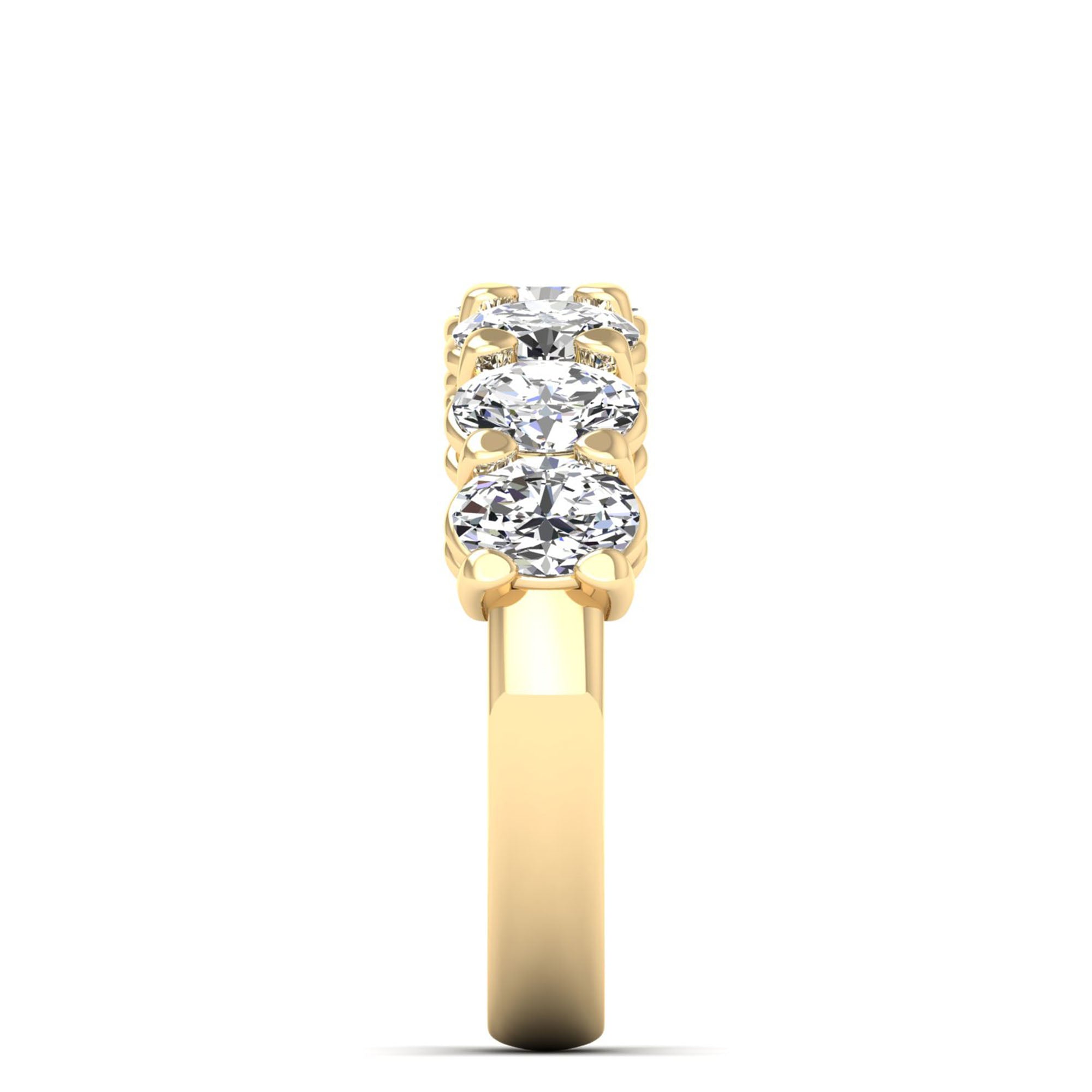 Oval Lab-Grown Diamond Ring-(7-stone, 5.3x3.8)