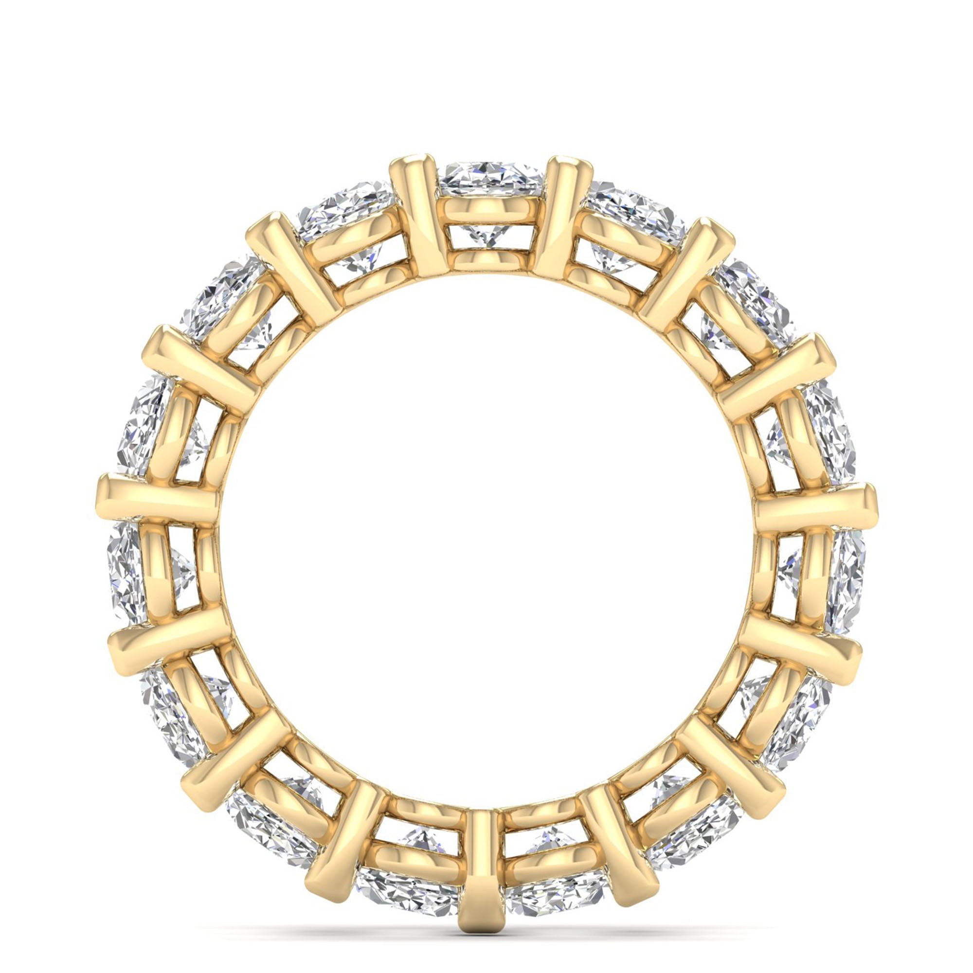 Oval Cut Full Eternity Lab-Grown Diamond Band (6.3×4.5 mm, 15 Stones)