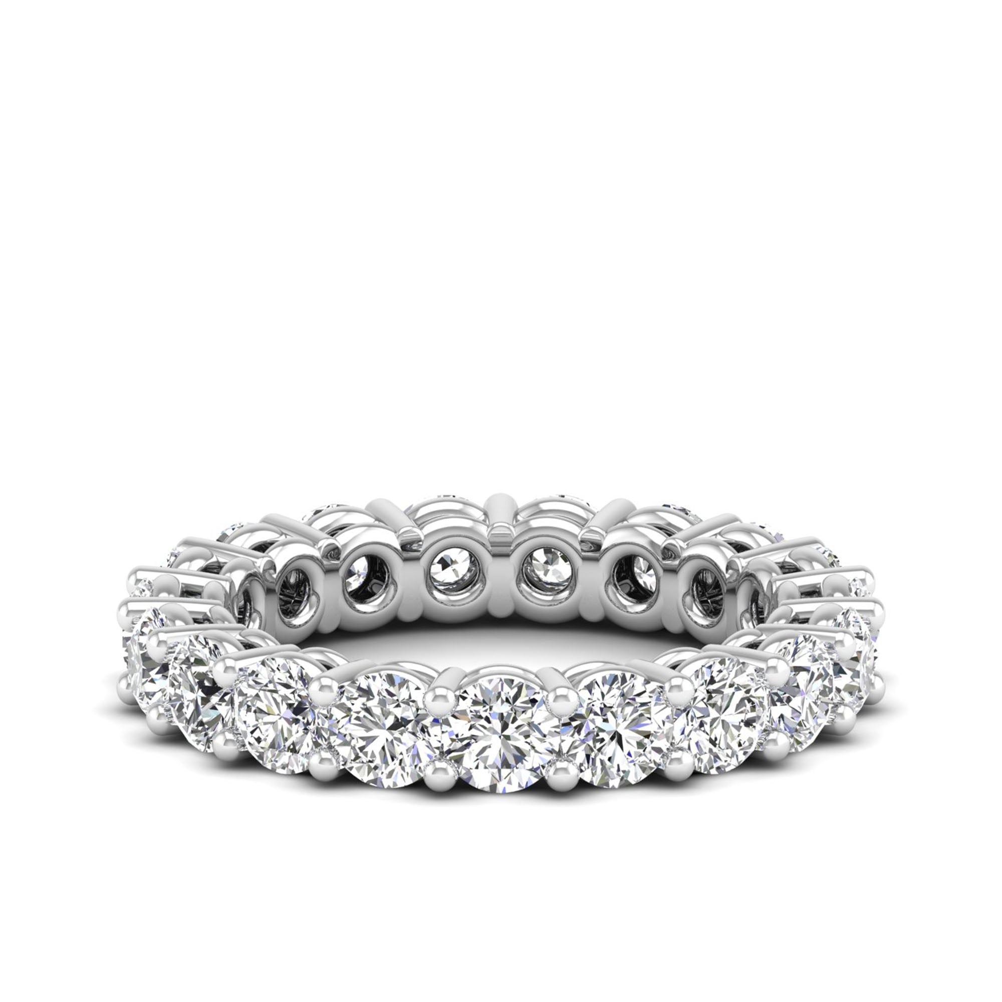 Celestar Petite Round Full Eternity Diamond Band-19-Stone