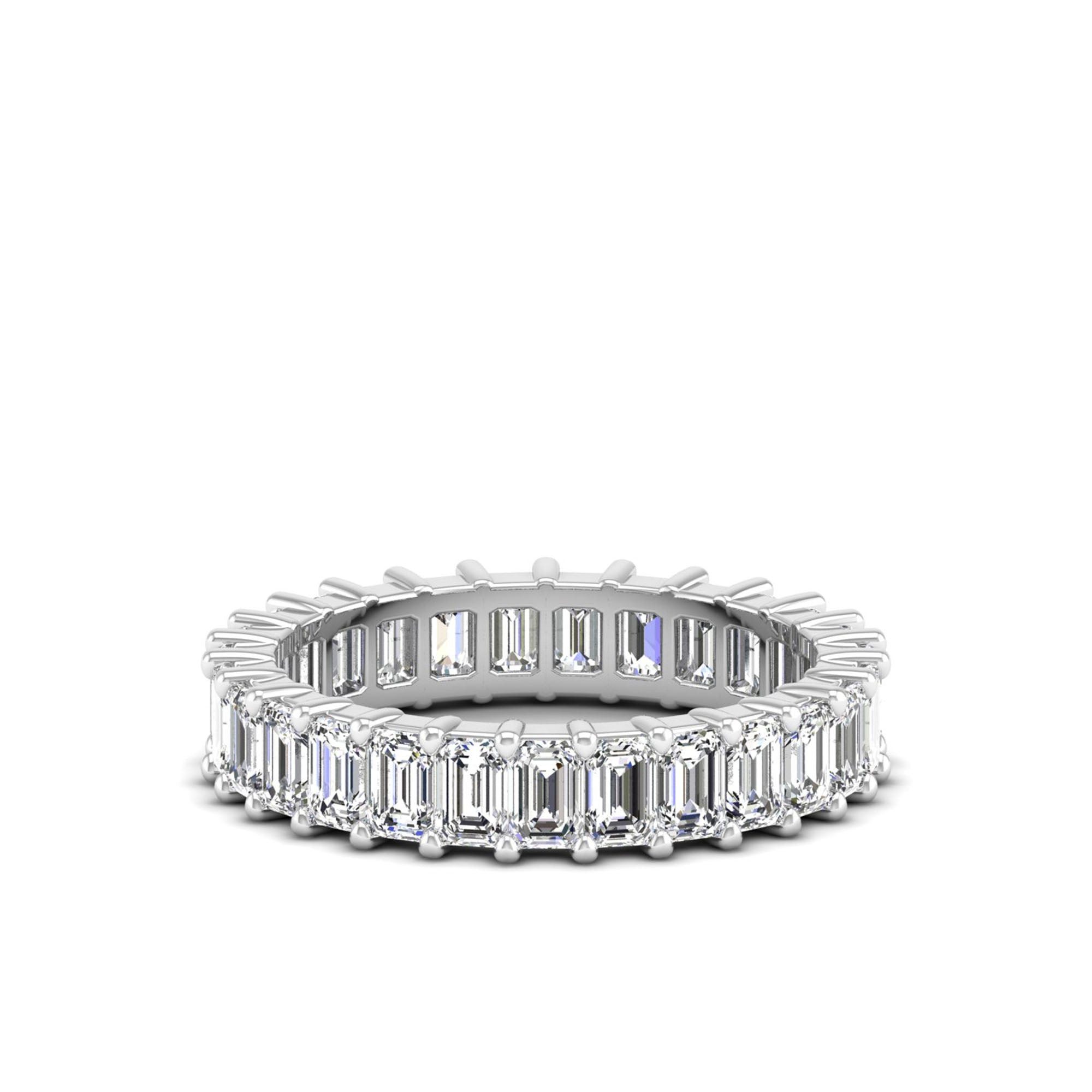 Emerald Cut Full Eternity Band