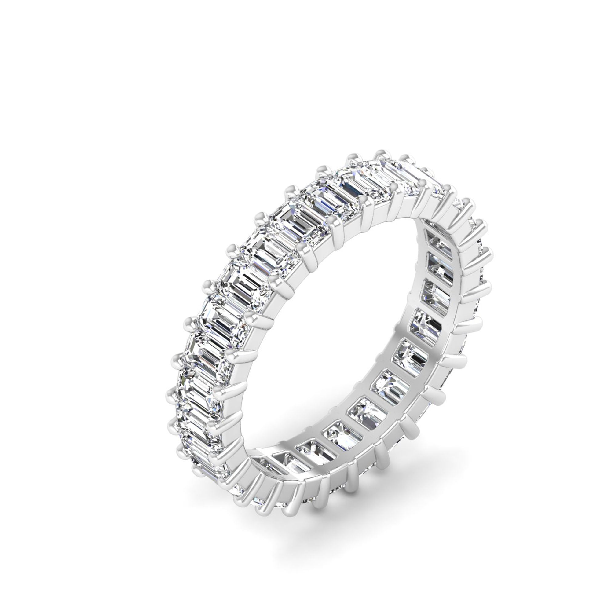 Emerald Cut Full Eternity Band
