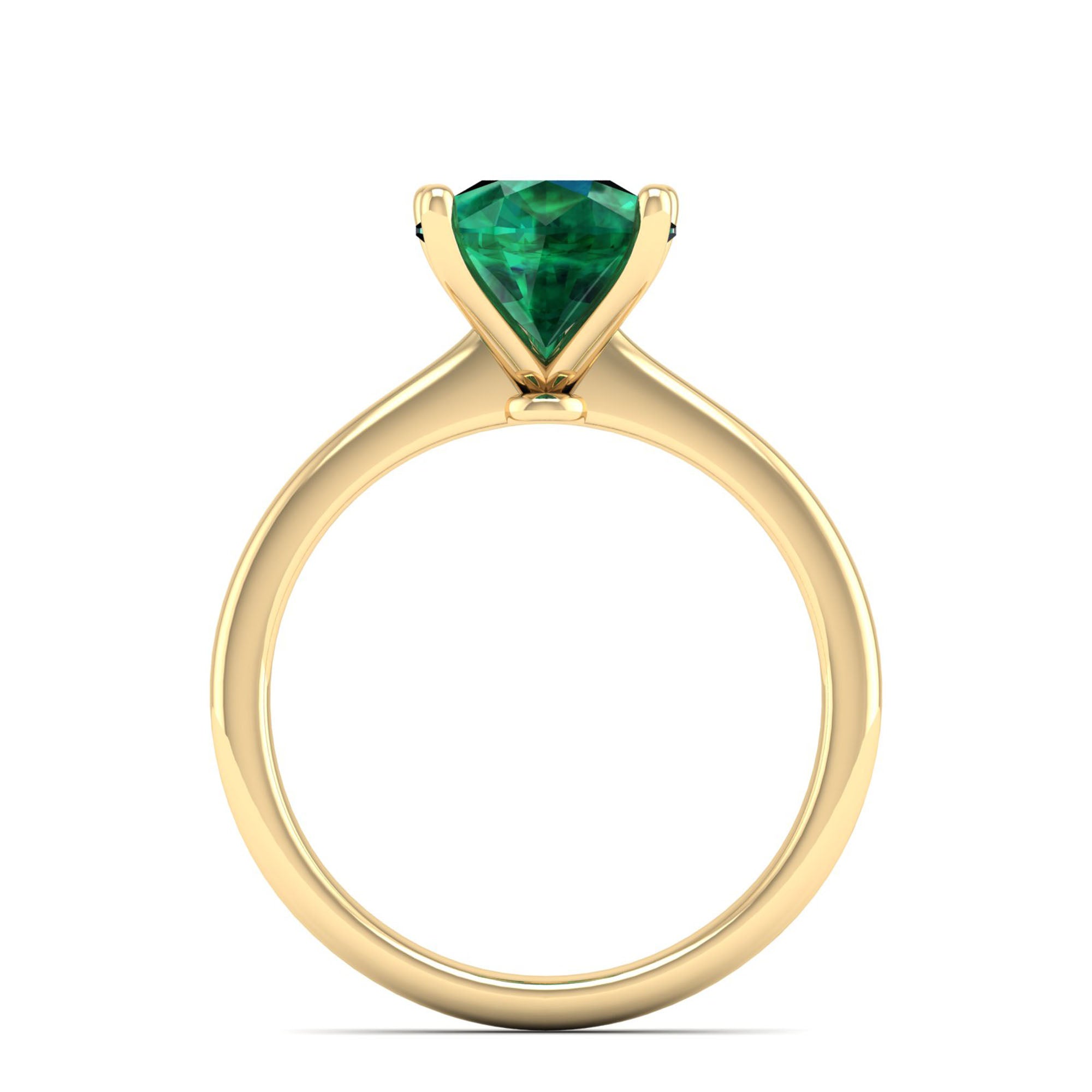 Celestar Classic Pear Emerald Solitaire Ring