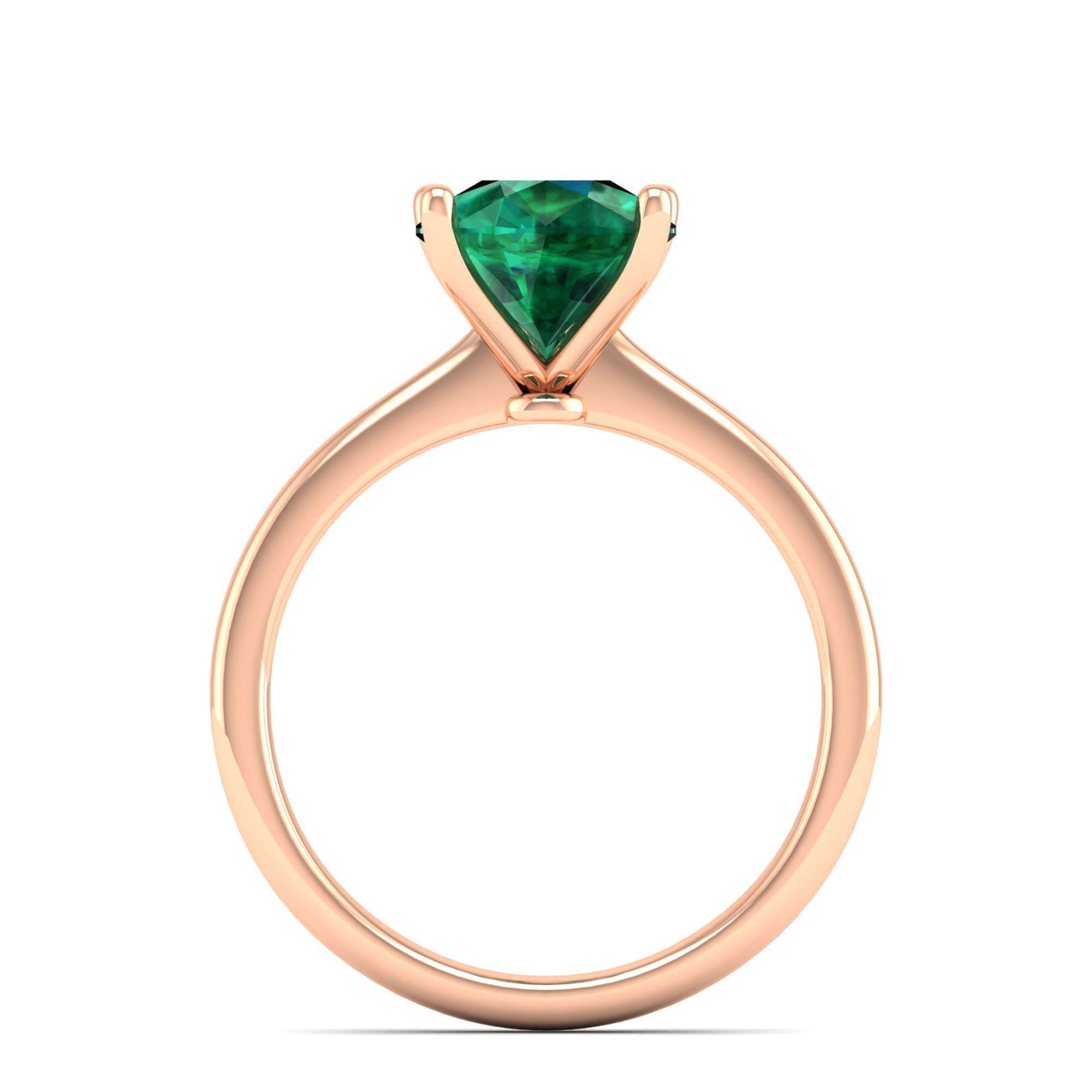 Celestar Classic Pear Emerald Solitaire Ring