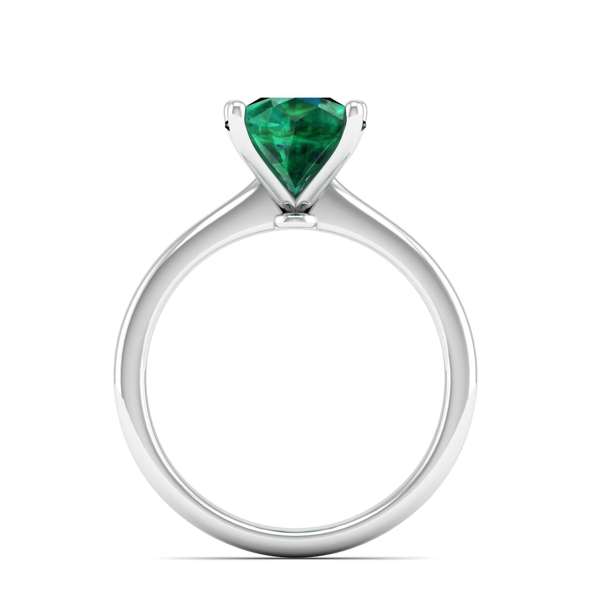 Celestar Classic Pear Emerald Solitaire Ring