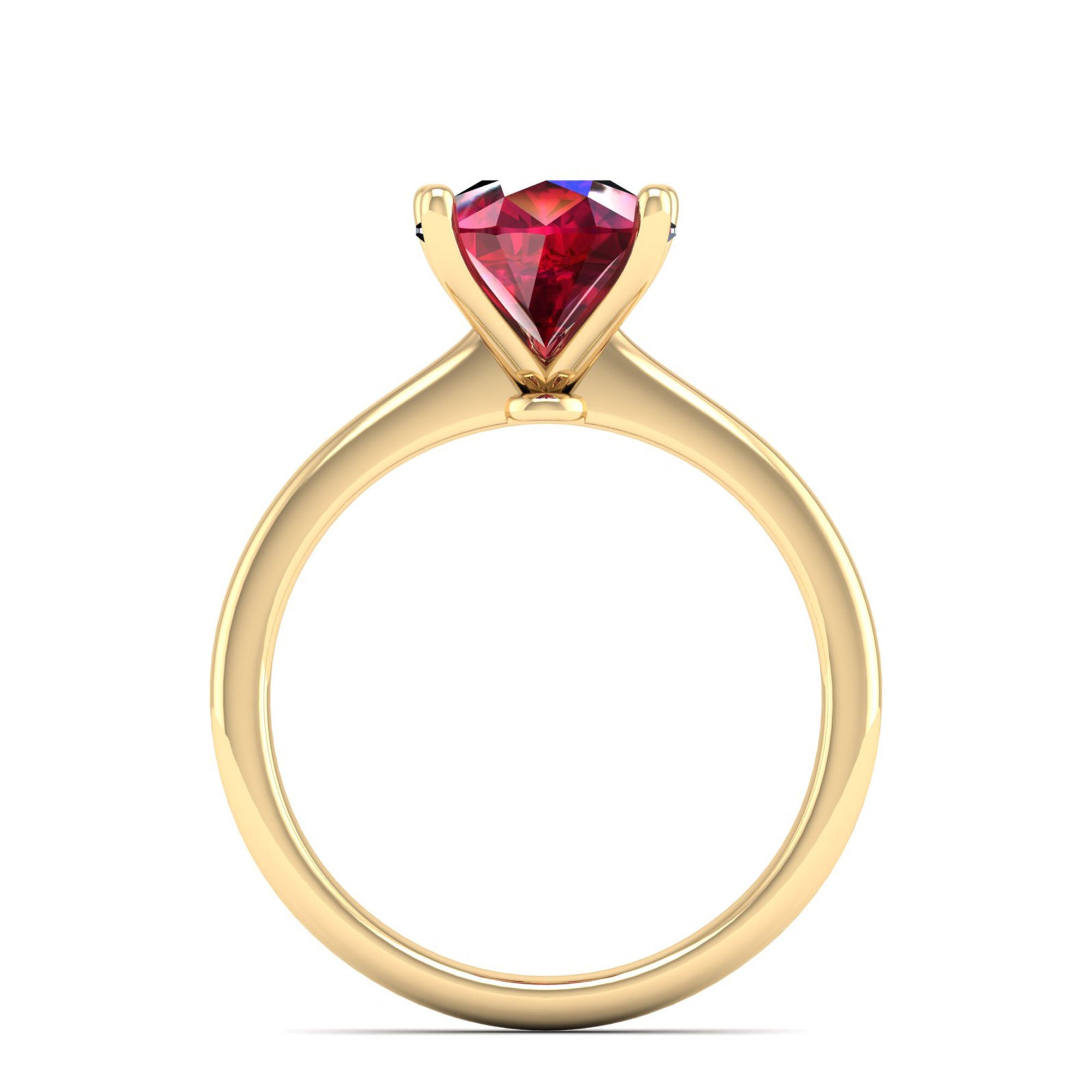 Celestar Classic Pear Ruby Solitaire Ring