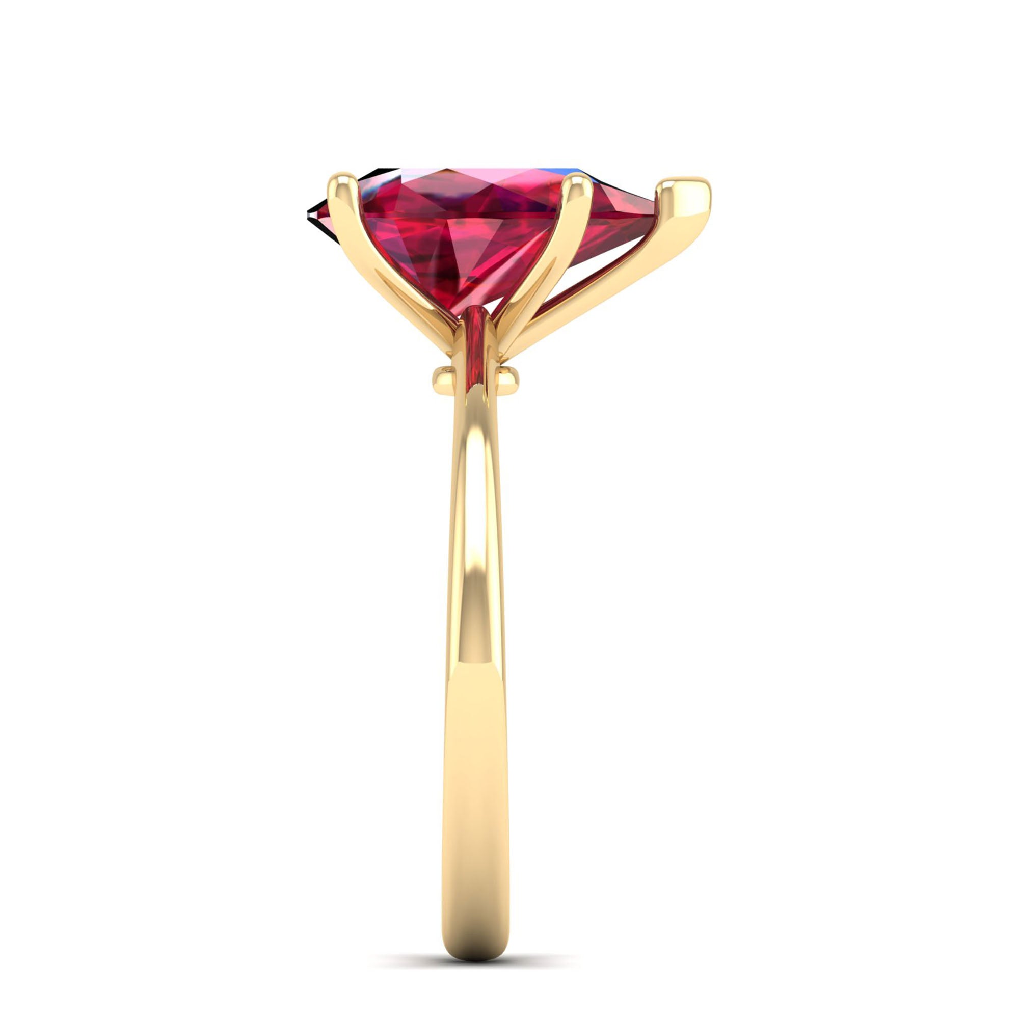 Celestar Classic Pear Ruby Solitaire Ring