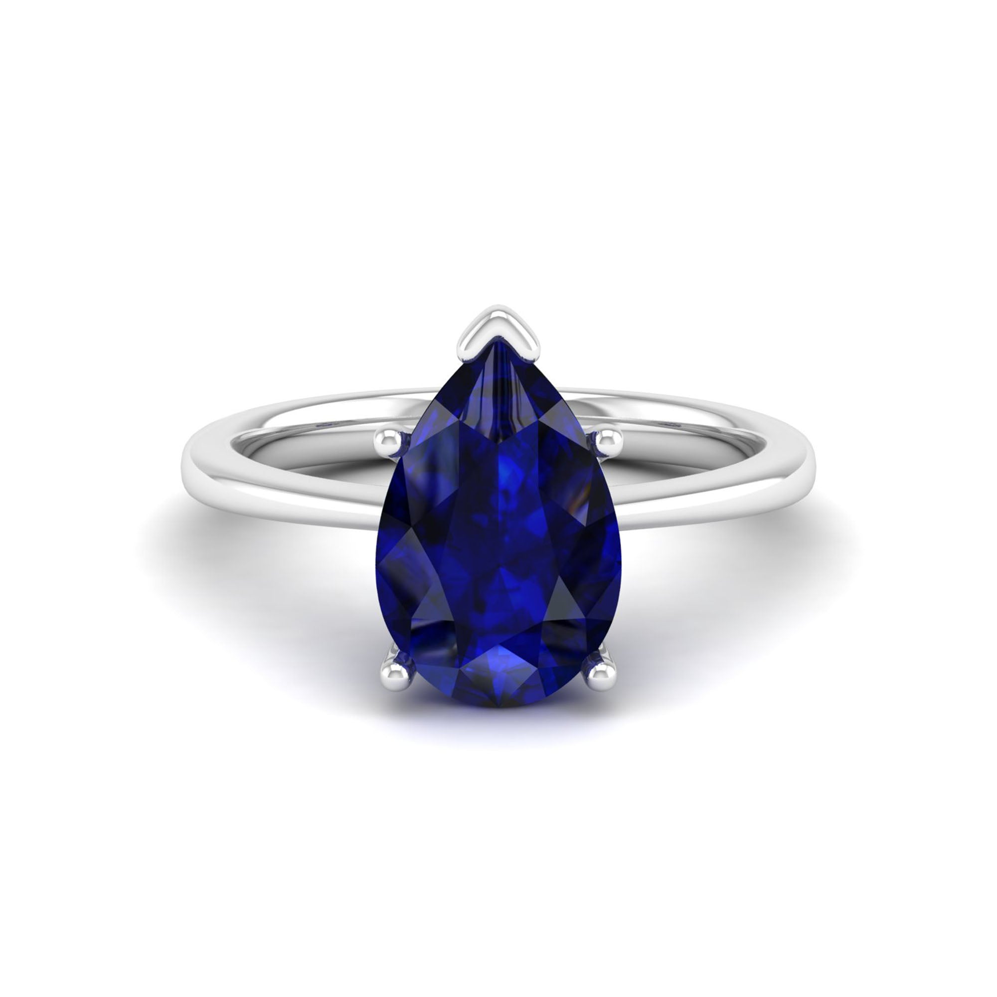 Celestar Classic Pear Sapphire Solitaire Ring