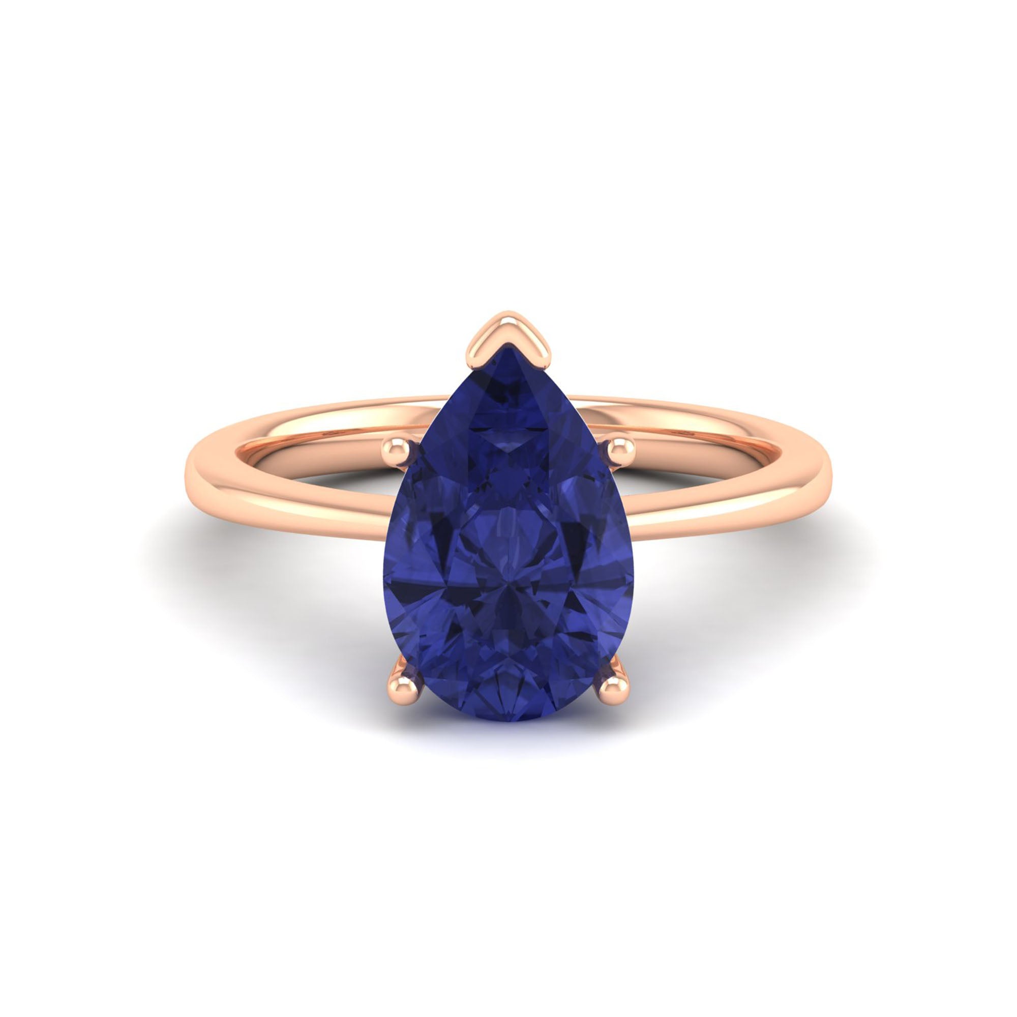 Celestar Classic Pear Tanzanite Solitaire Ring