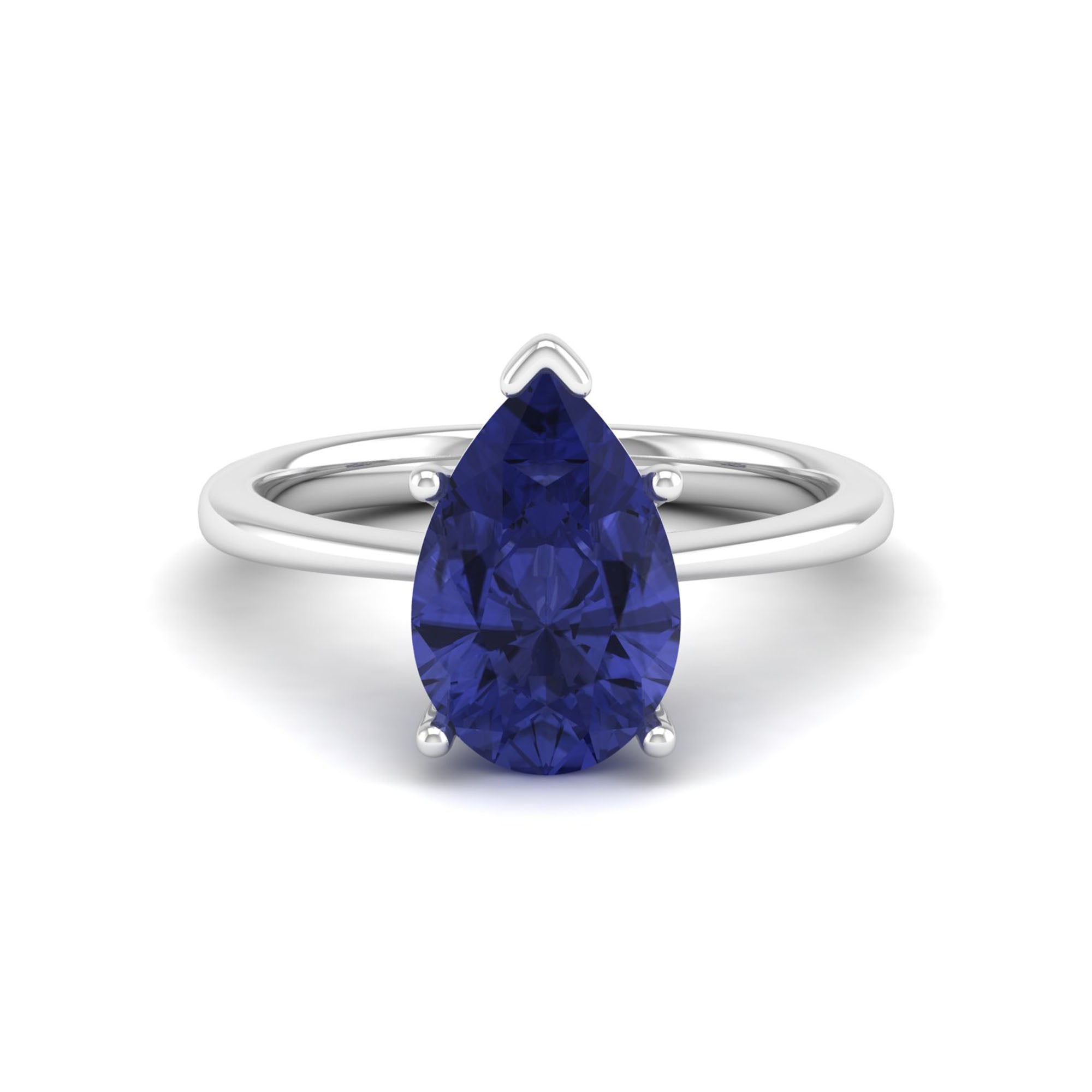 Celestar Classic Pear Tanzanite Solitaire Ring