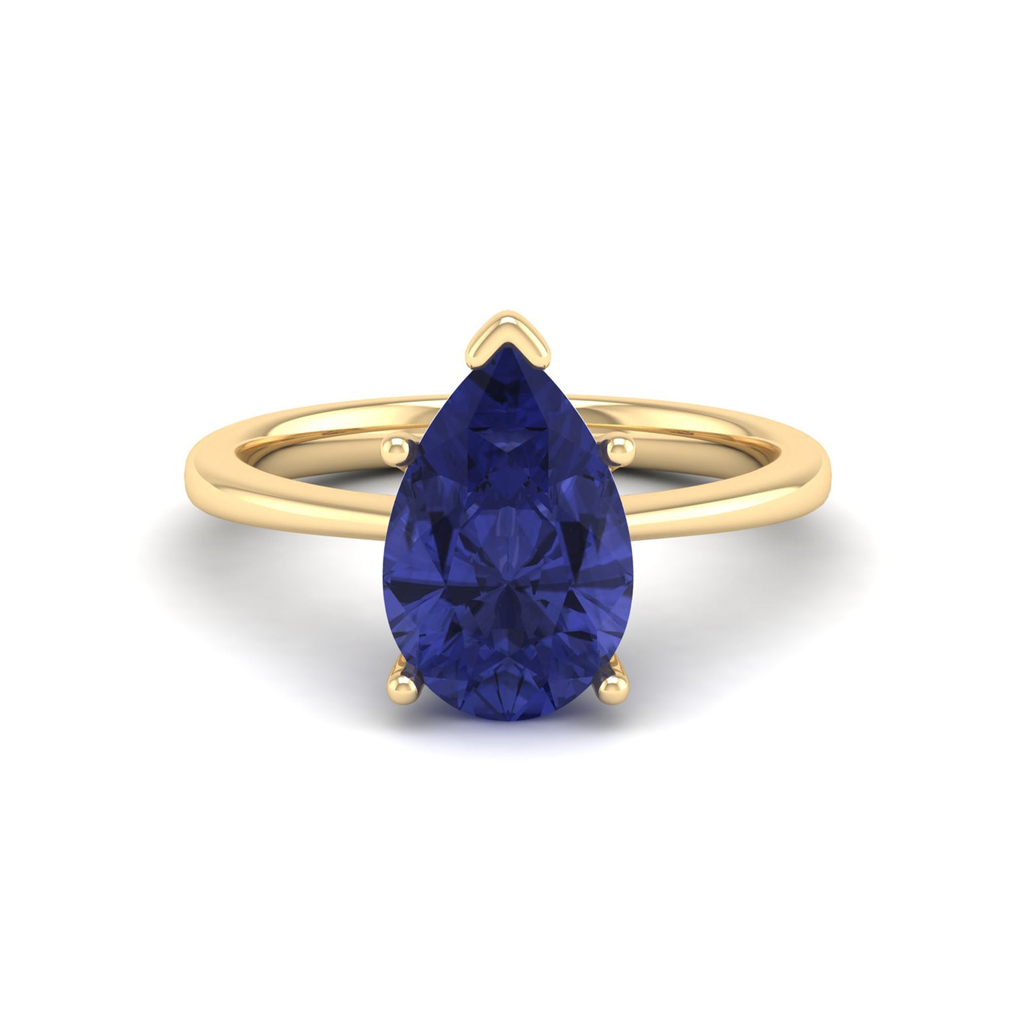 Celestar Classic Pear Tanzanite Solitaire Ring