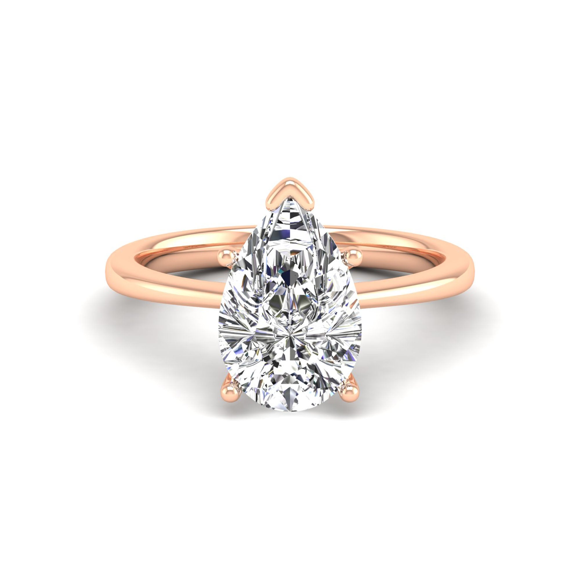 Celestar Classic Pear Solitaire Ring 3 Carat