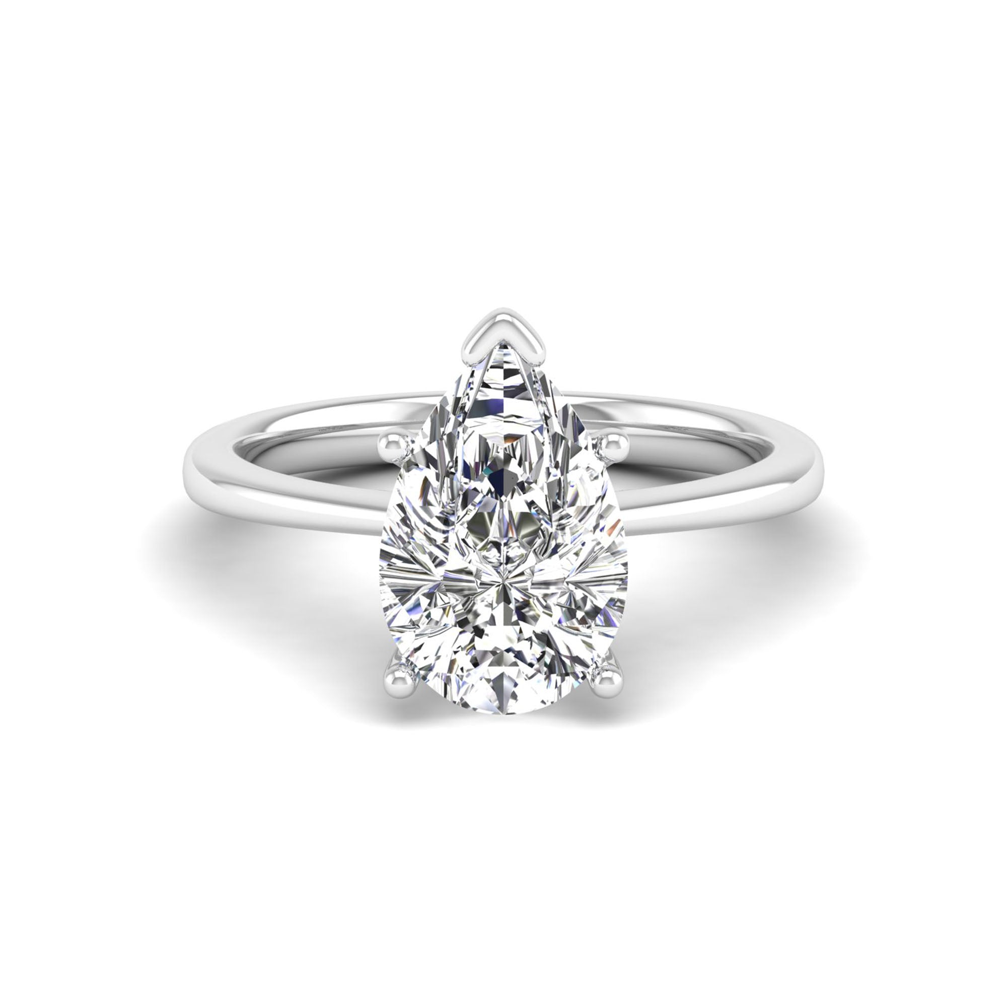 Celestar Classic Pear Solitaire Ring 3 Carat