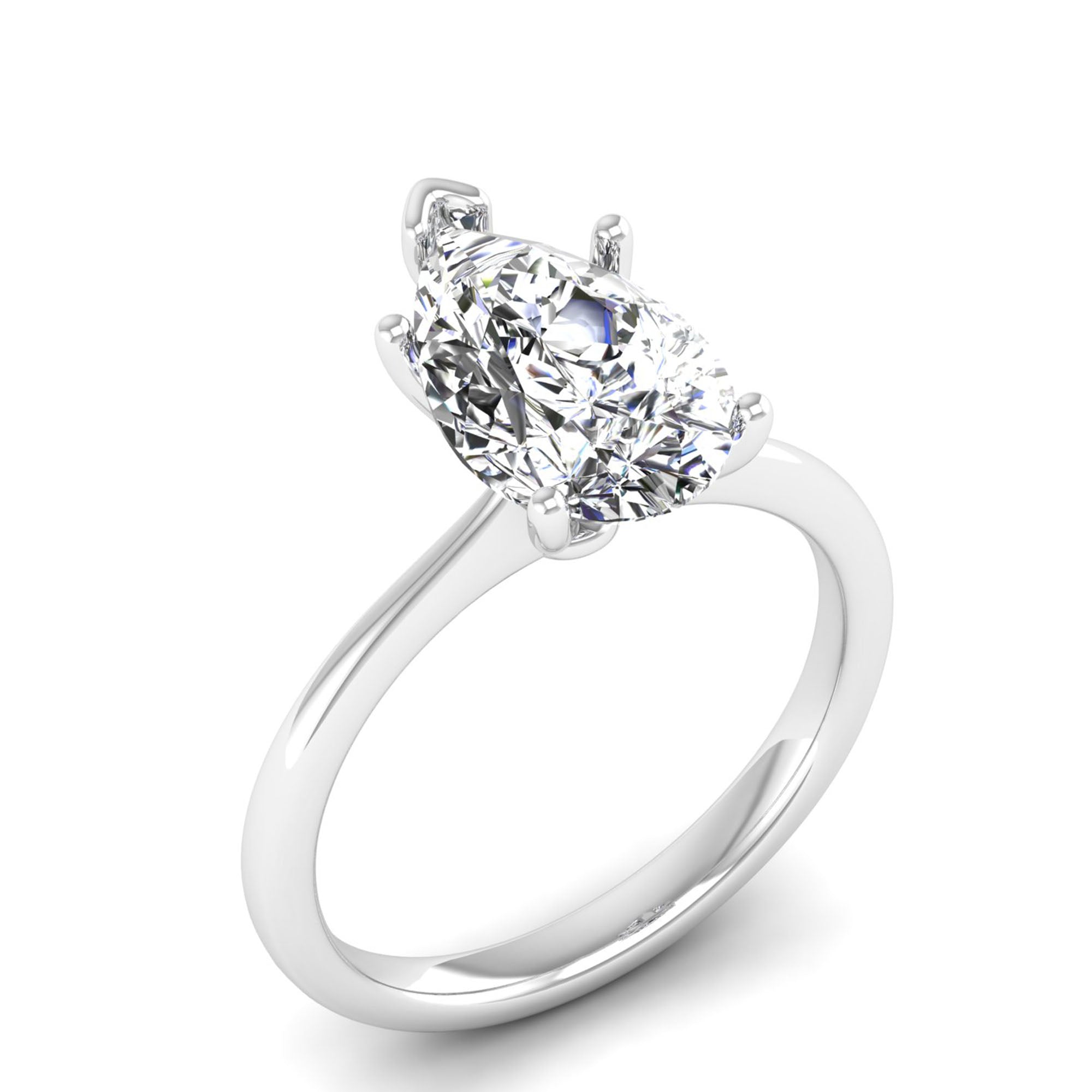 Celestar Classic Pear Solitaire Ring 3 Carat