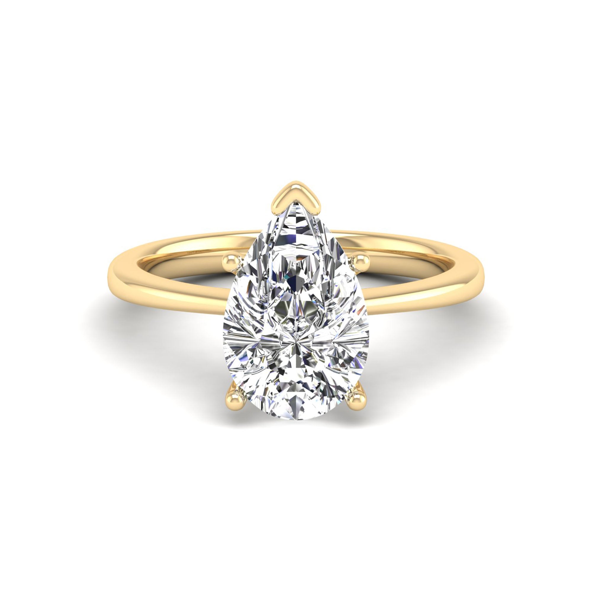 Celestar Classic Pear Solitaire Ring 3 Carat