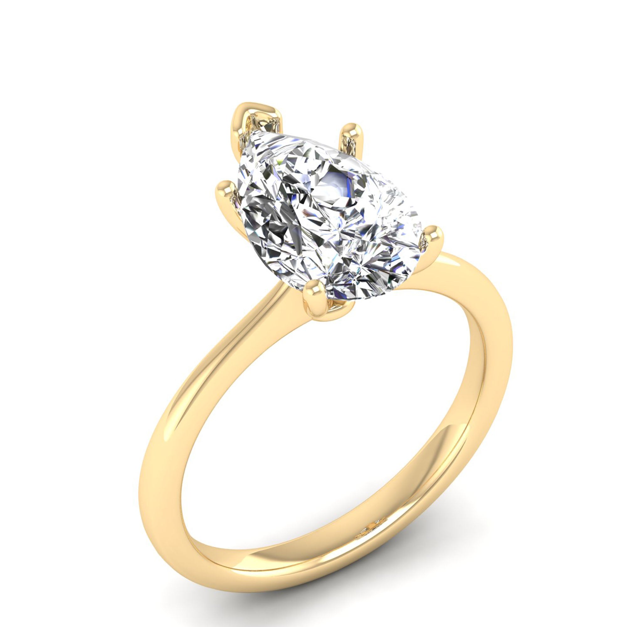 Celestar Classic Pear Solitaire Ring 3 Carat