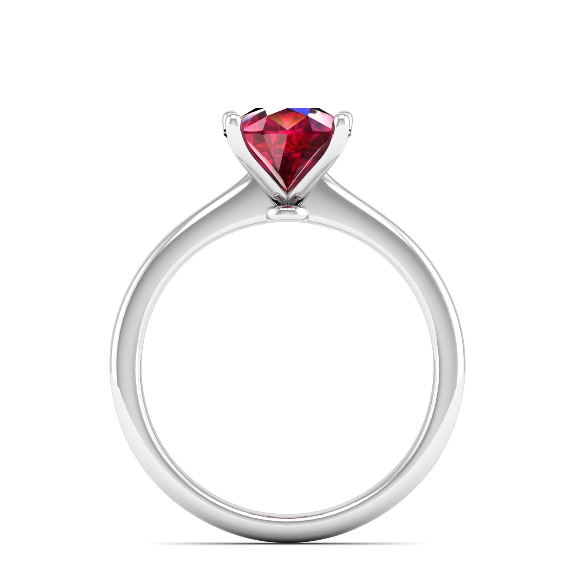 Celestar Classic Pear Ruby Solitaire Ring 2.5 Carat