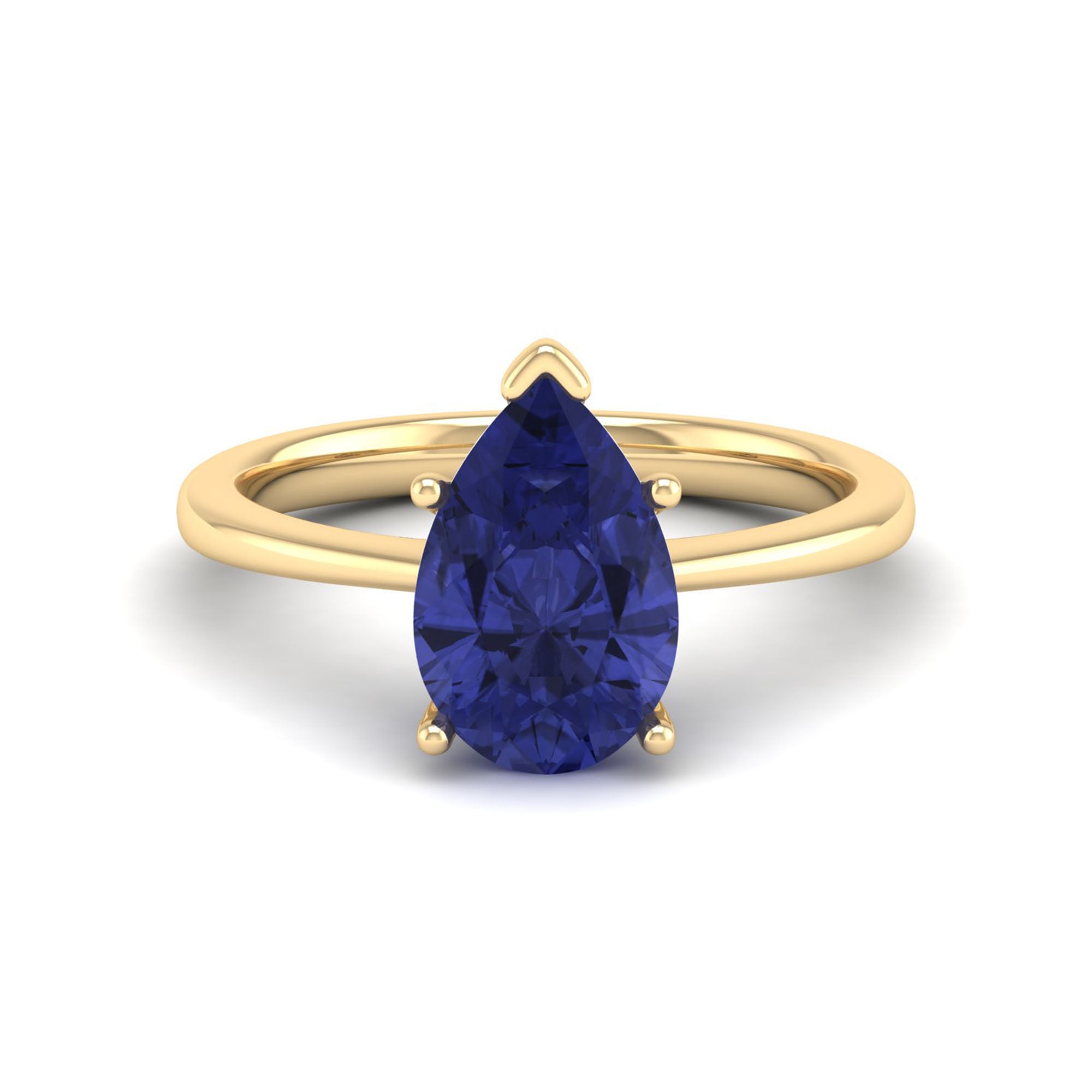 Celestar Classic Pear Tanzanite Solitaire Ring 2.5 Carat