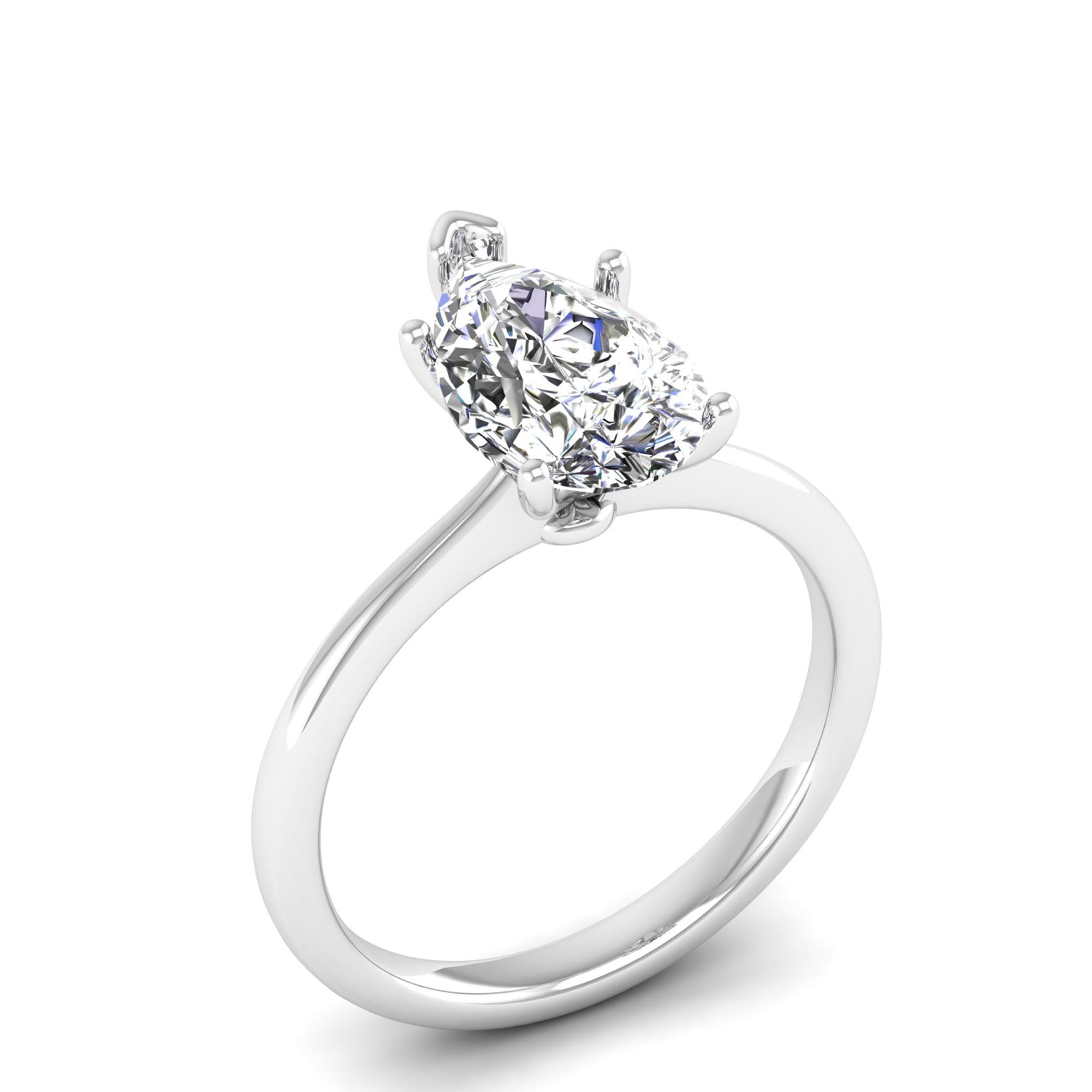 Celestar Classic Pear Solitaire Ring 2.5 Carat