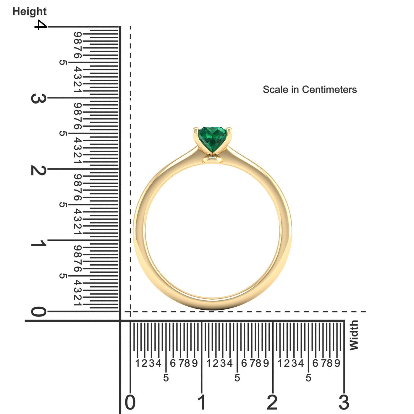 Celestar Classic Pear Emerald Solitaire Ring – 2.00 Carat