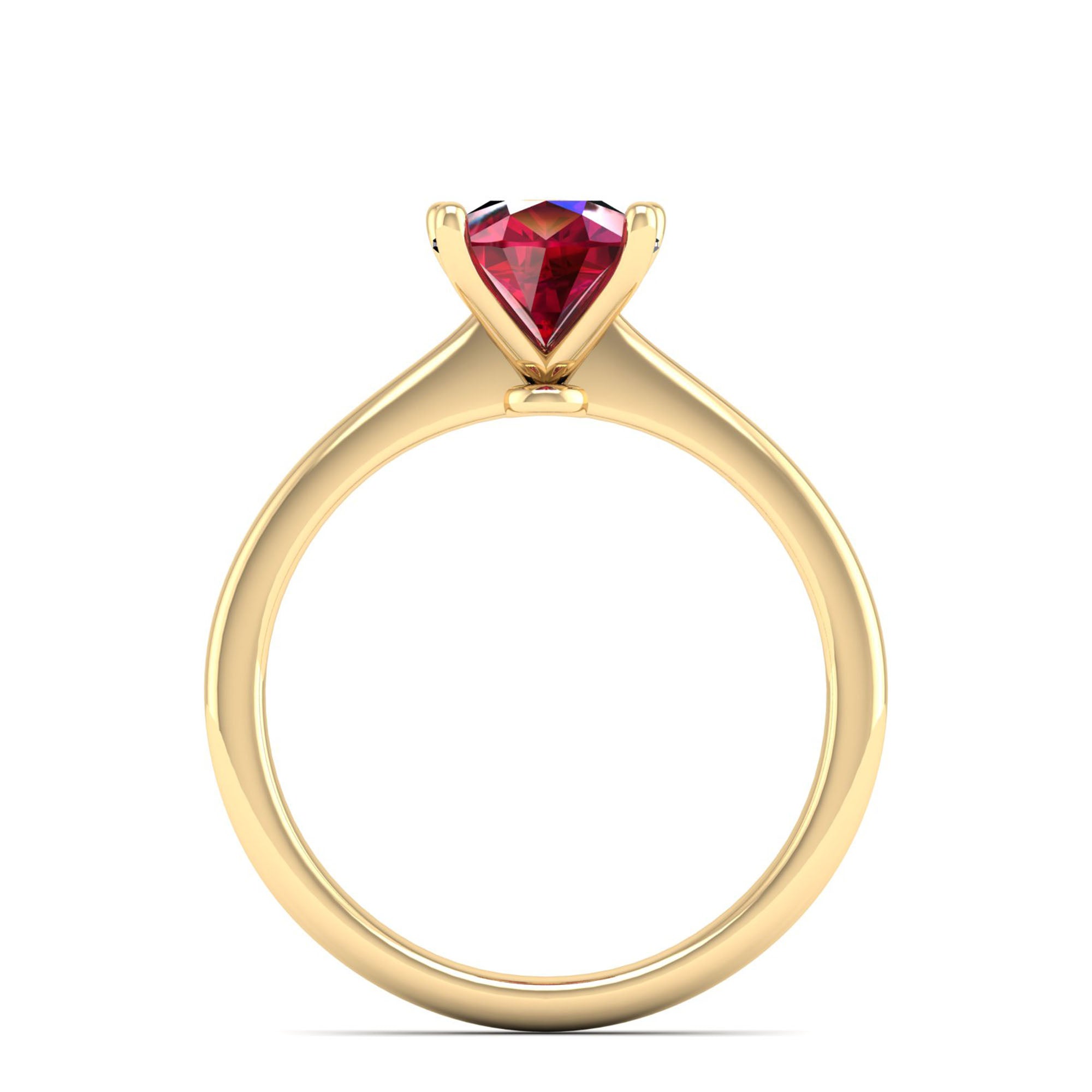 Celestar Classic Pear Ruby Solitaire Ring – 2.00 Carat