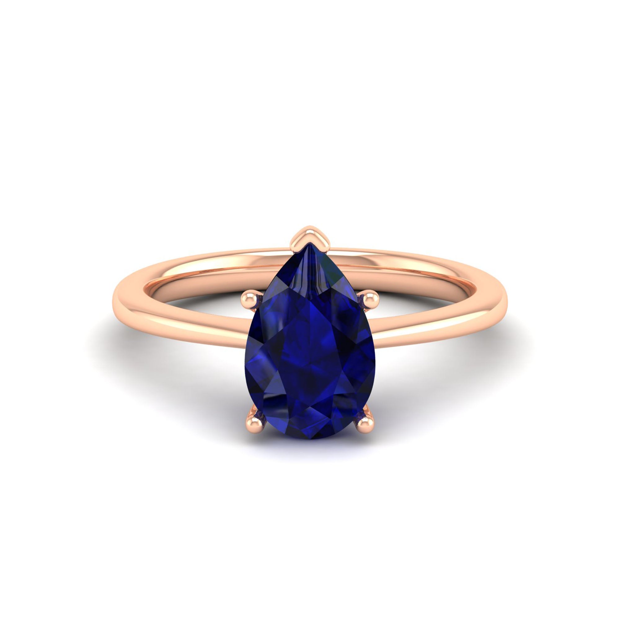 Celestar Classic Pear Sapphire Solitaire Ring – 2.00 Carat
