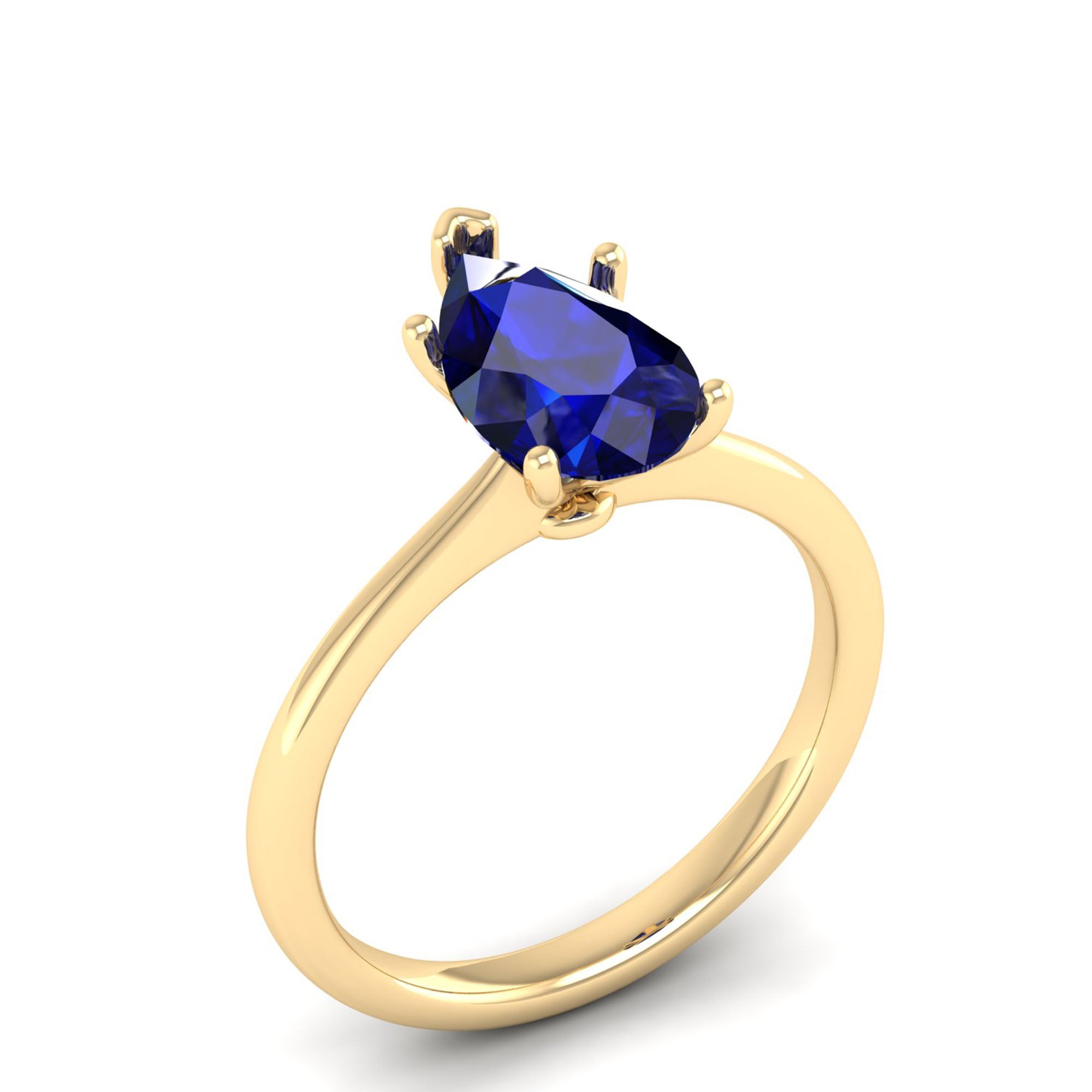Celestar Classic Pear Sapphire Solitaire Ring – 2.00 Carat
