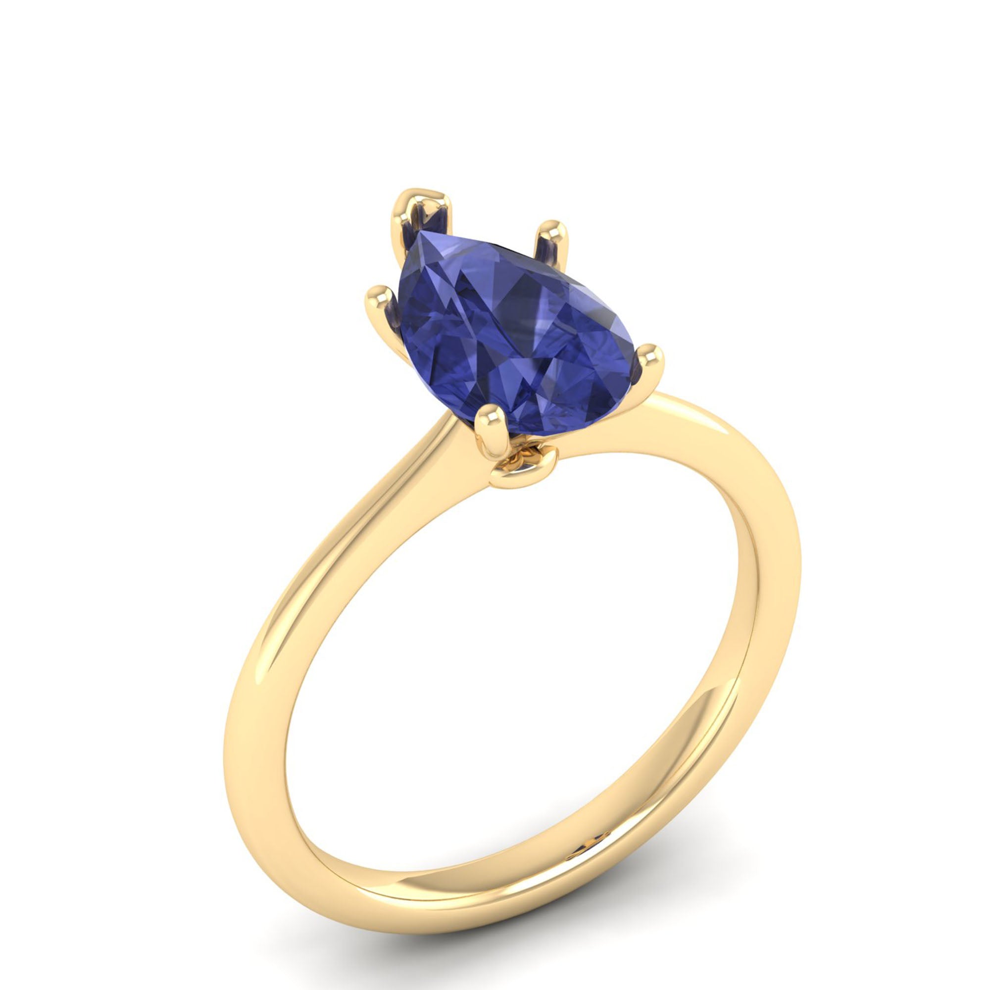 Celestar Classic Pear Tanzanite Solitaire Ring – 2.00 Carat