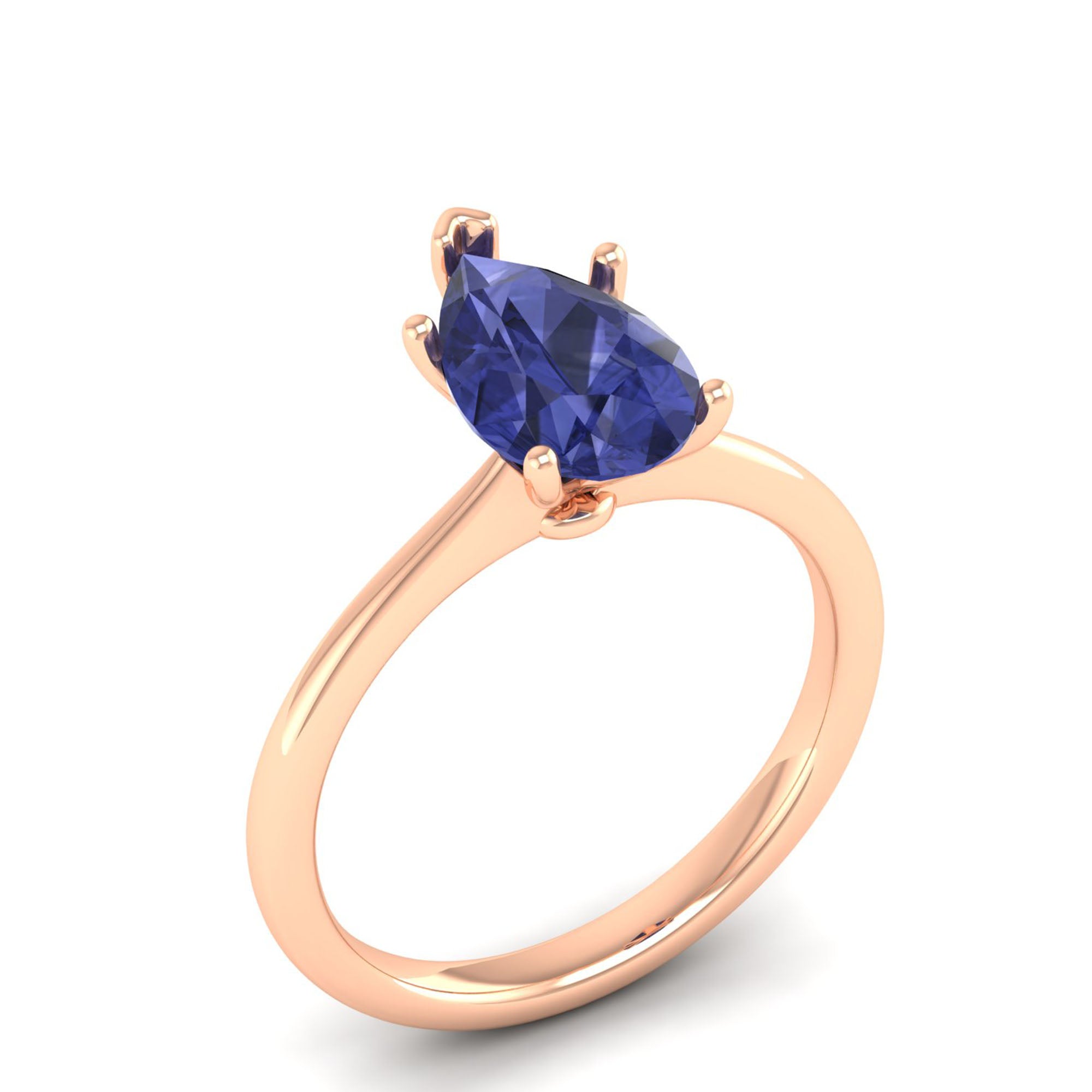Celestar Classic Pear Tanzanite Solitaire Ring – 2.00 Carat