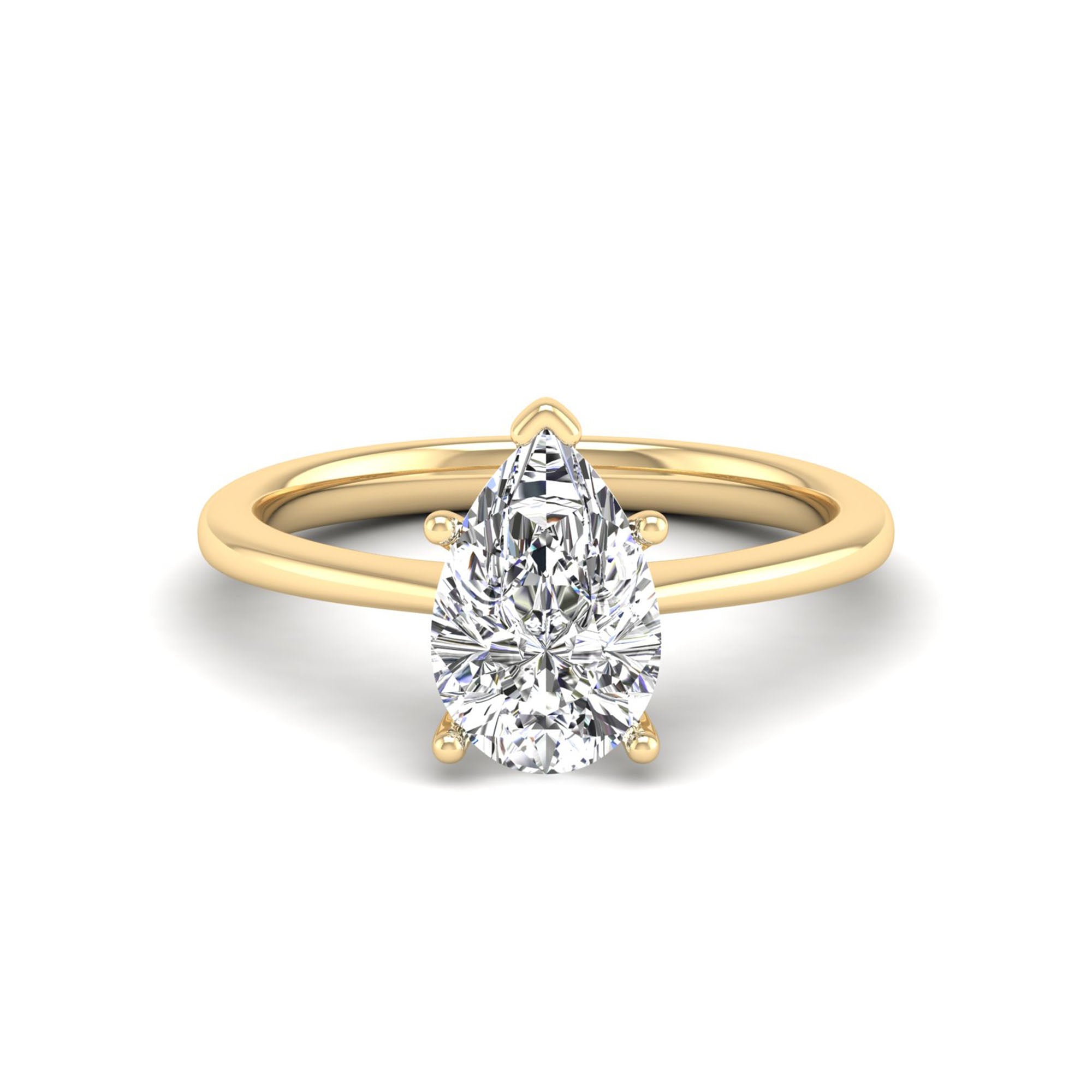 Celestar Classic Pear Solitaire Ring – 2.00 Carat