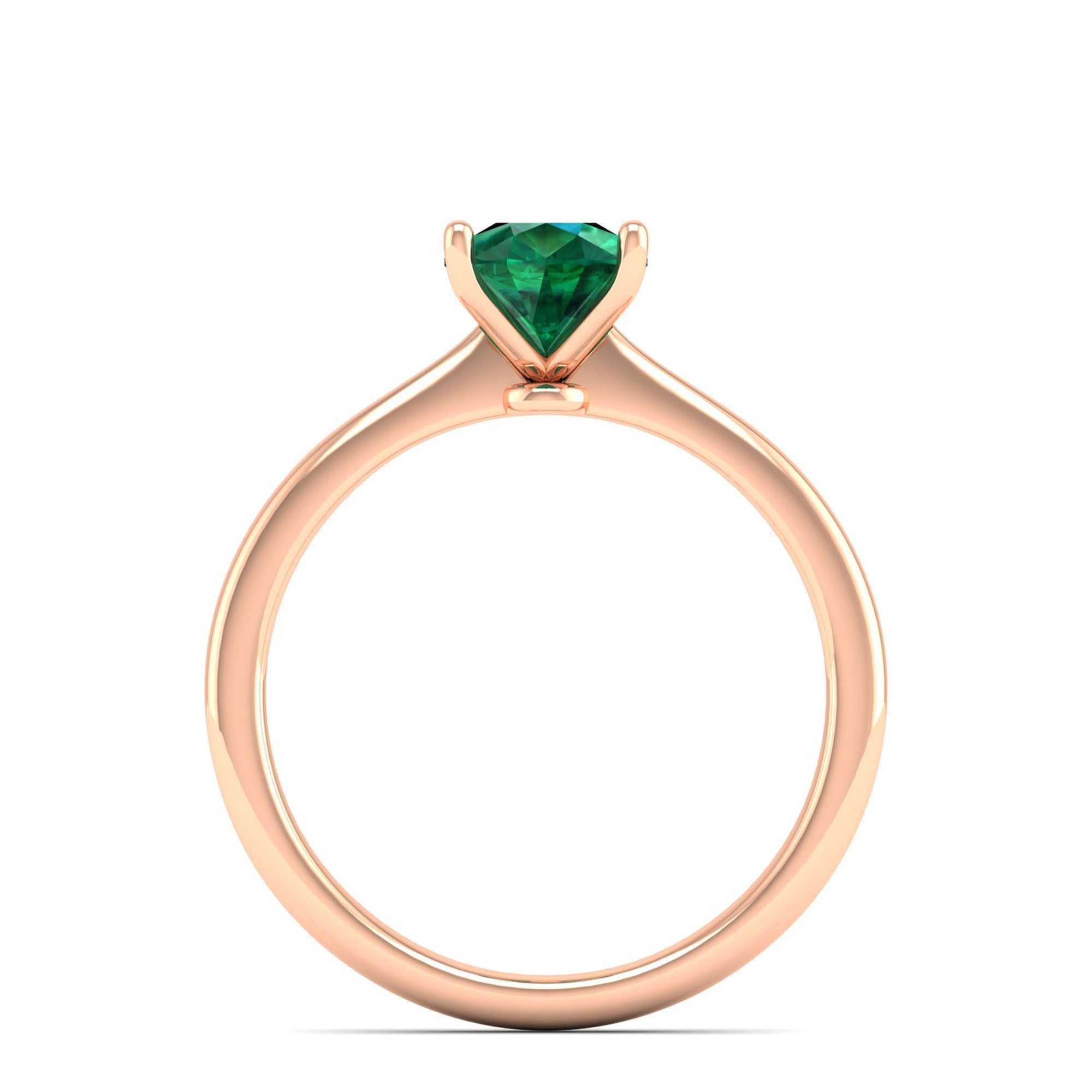 Celestar Classic Pear Emerald Solitaire Ring 1.5-Carat