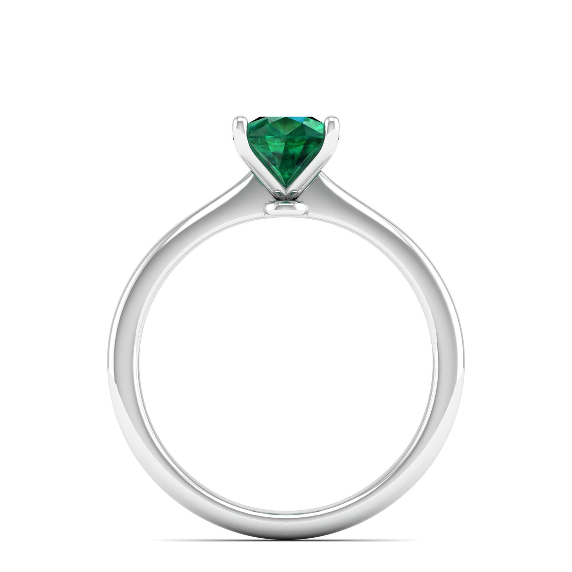 Celestar Classic Pear Emerald Solitaire Ring 1.5-Carat