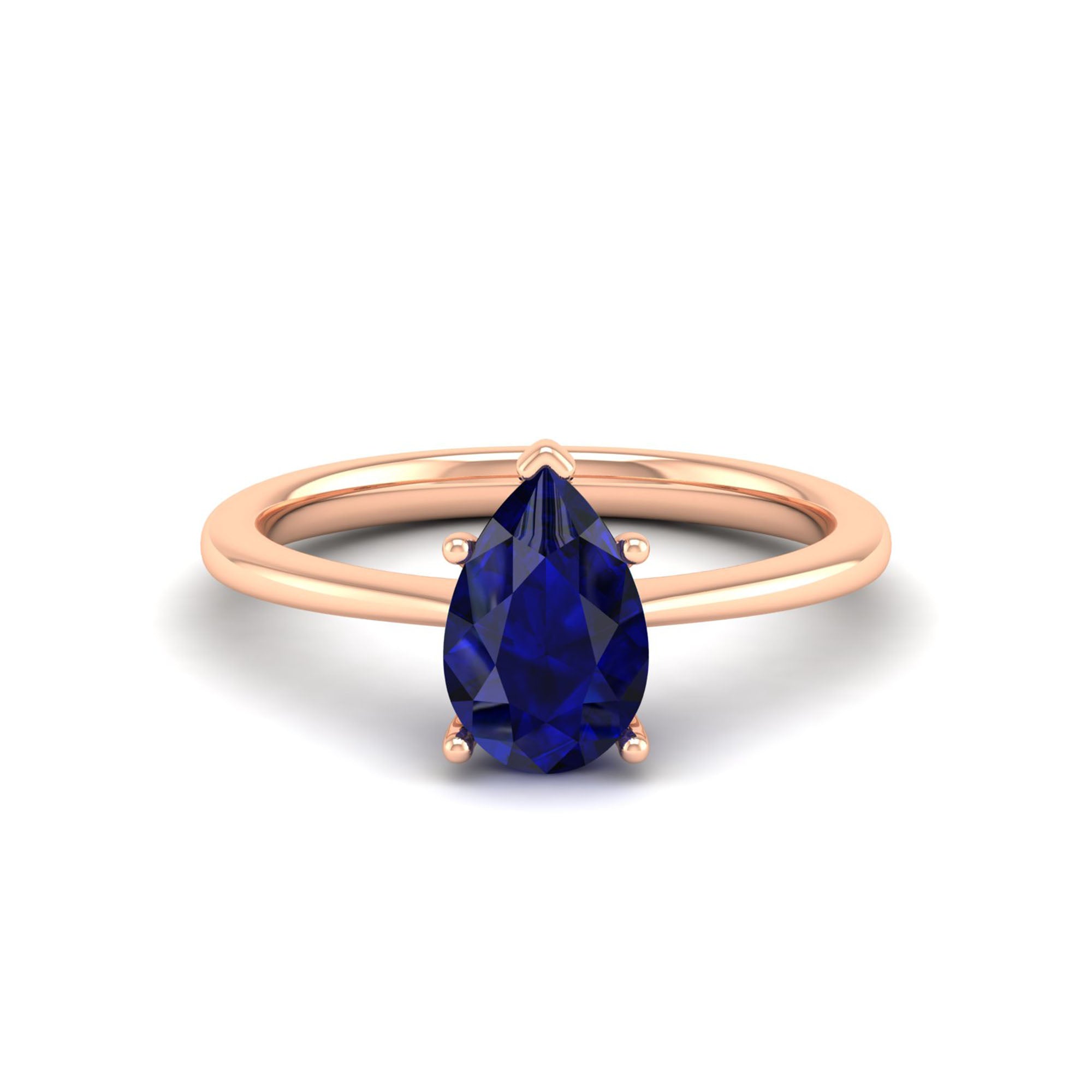 Celestar Classic Pear Sapphire Solitaire Ring 1.5-Carat
