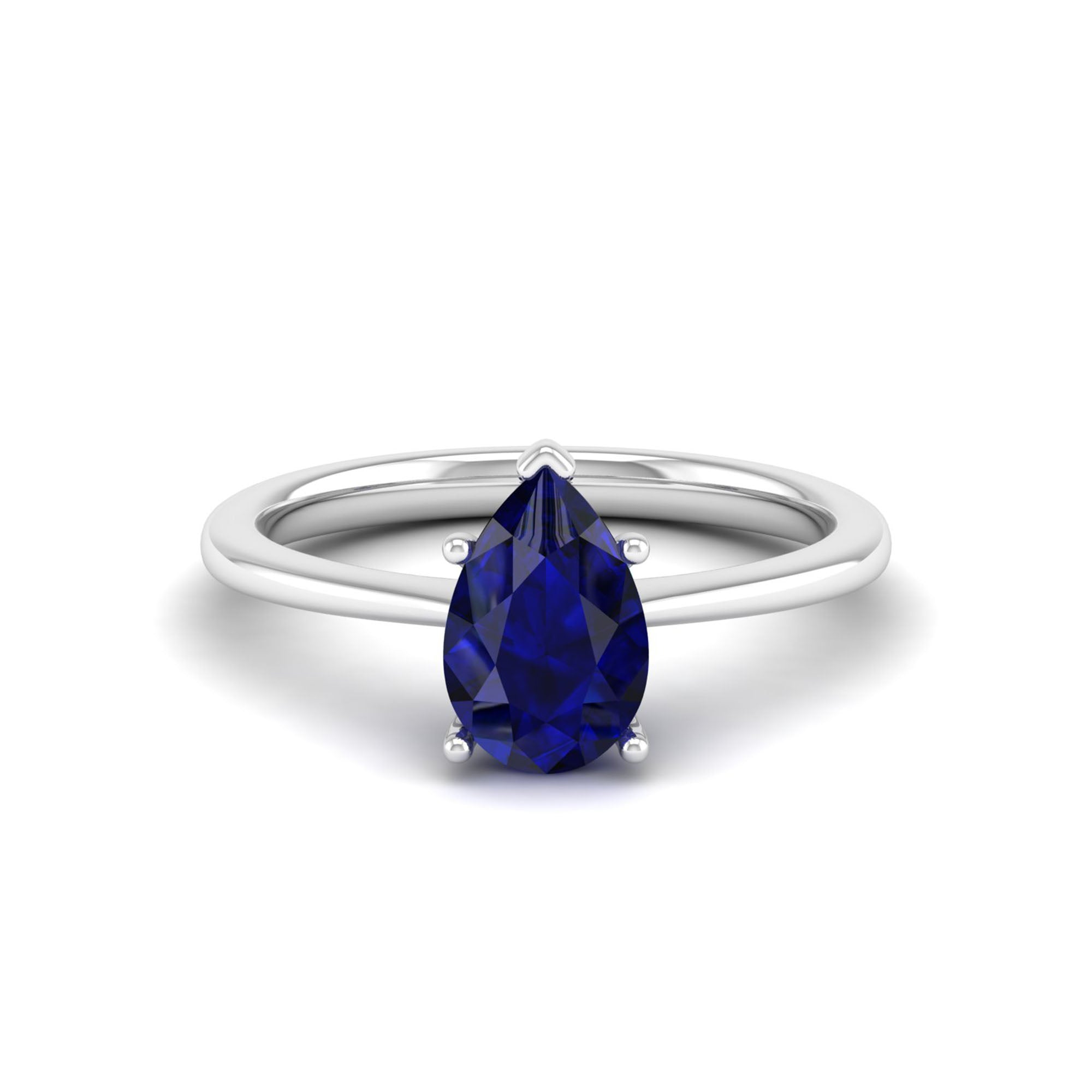 Celestar Classic Pear Sapphire Solitaire Ring 1.5-Carat