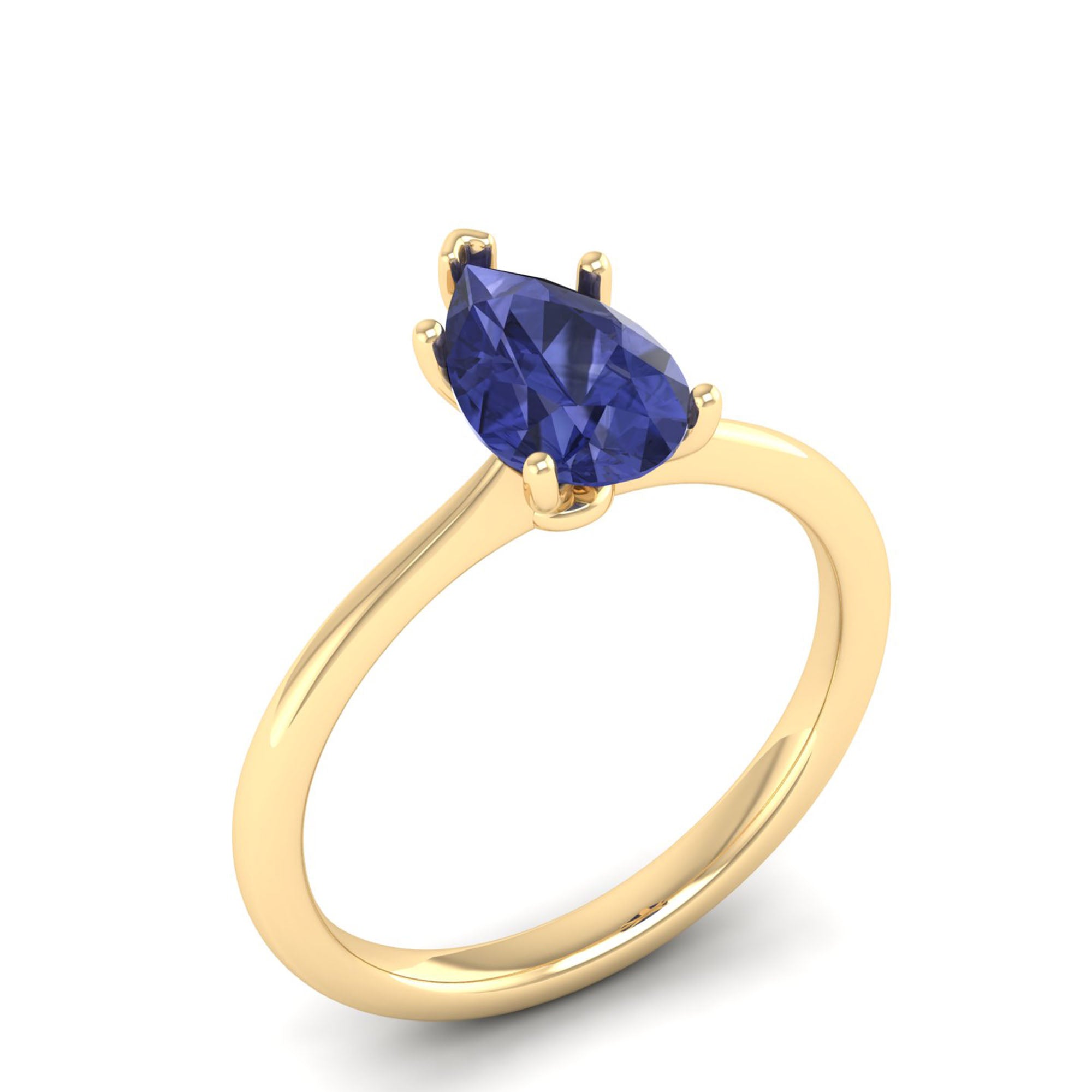 Celestar Classic Pear Tanzanite  Solitaire Ring 1.5-Carat